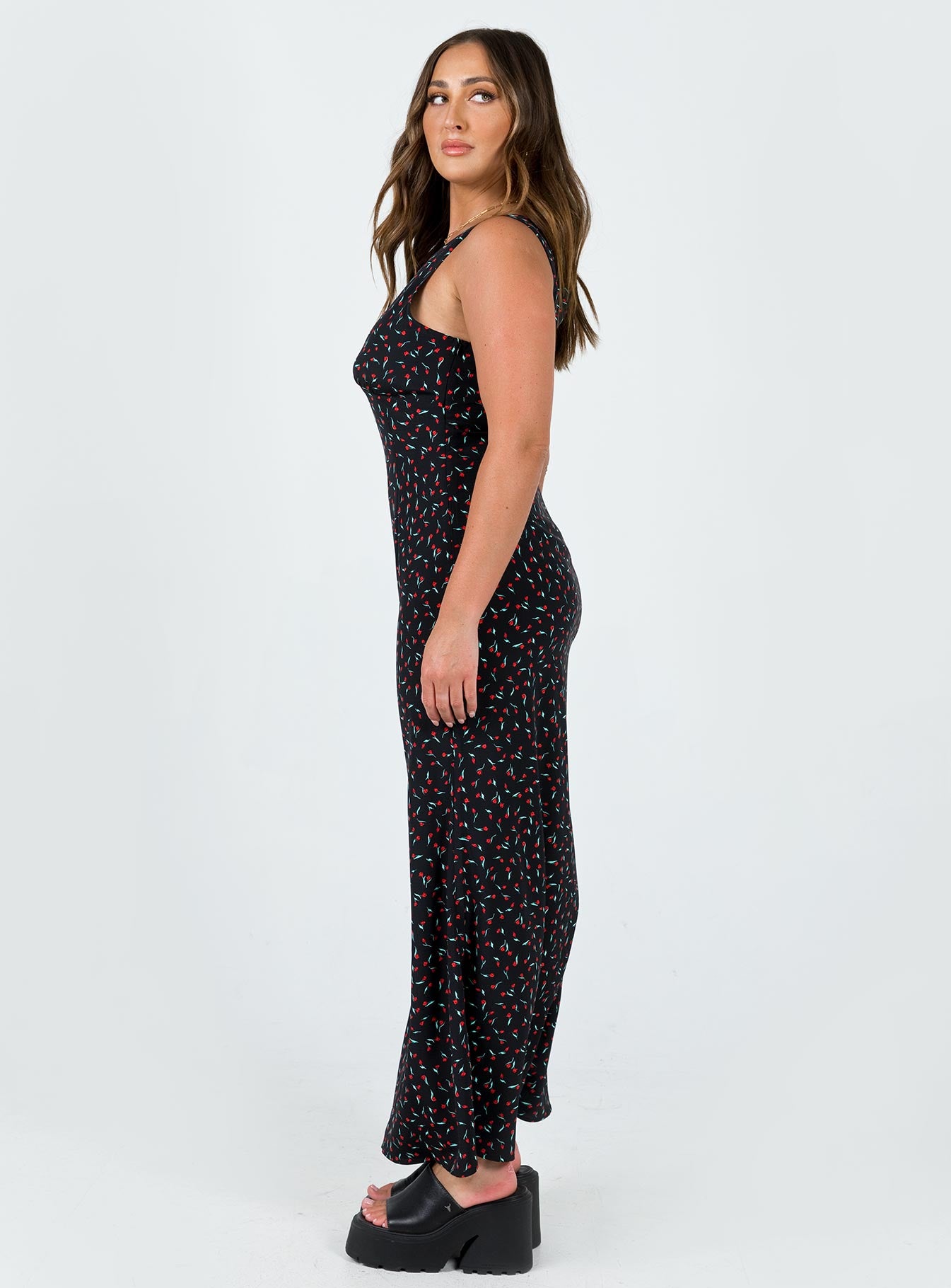 Garrick Maxi Dress Black / Red - Image 4