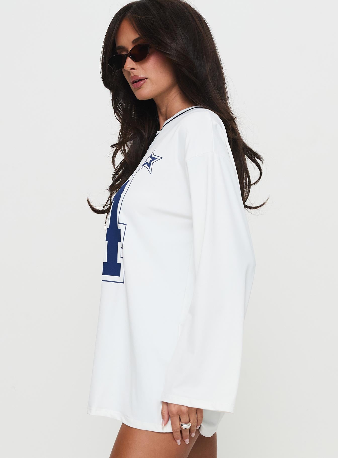 Star Player Long Sleeve Top White - Image 4