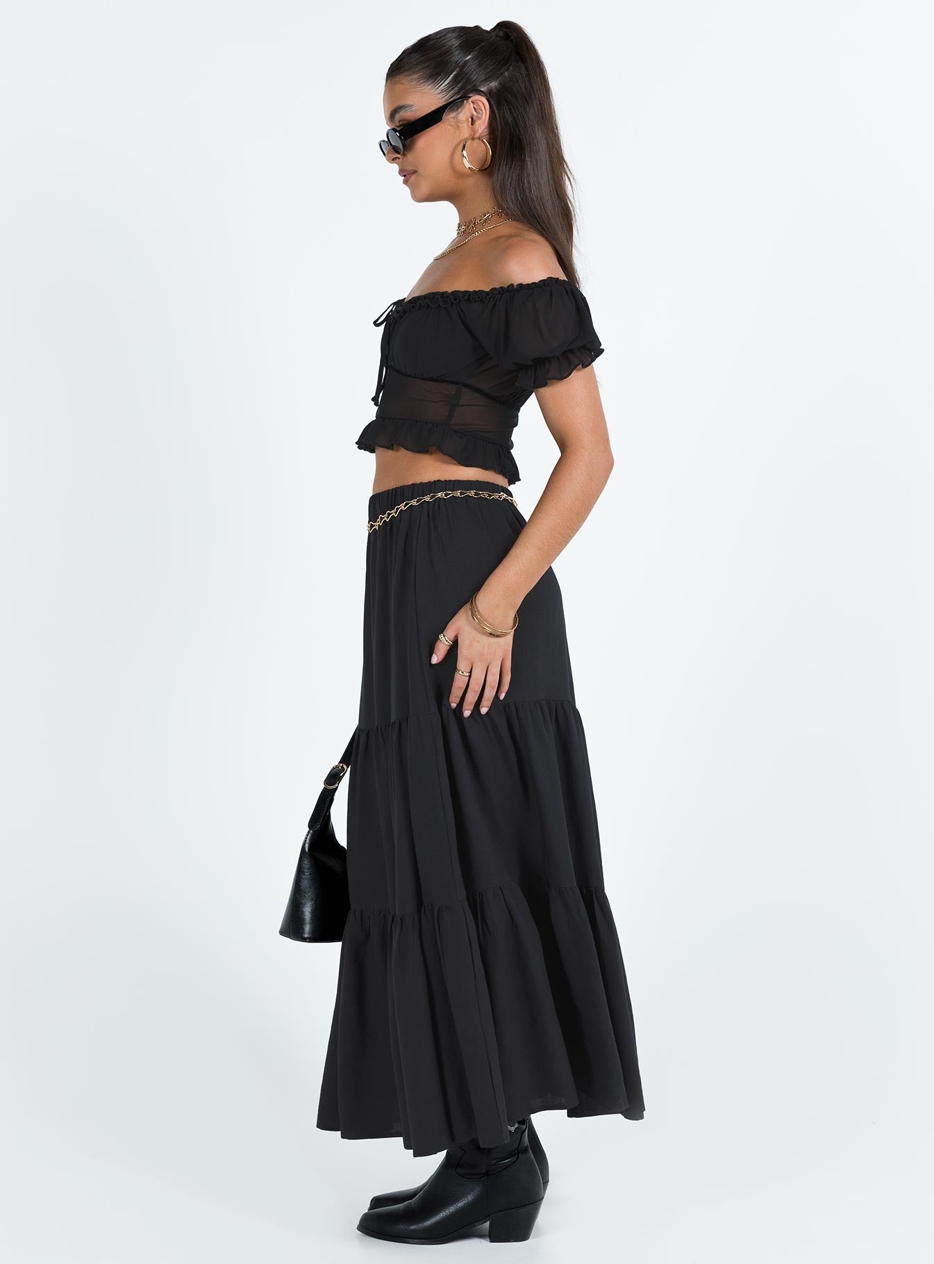 Hale Midi Skirt Black - Image 5