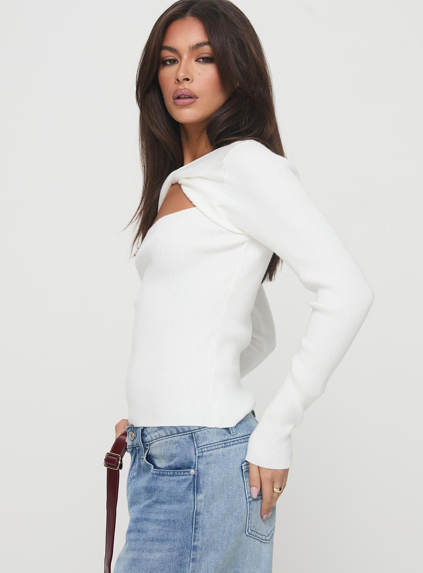 Malgit Long Sleeve Top White - Image 4