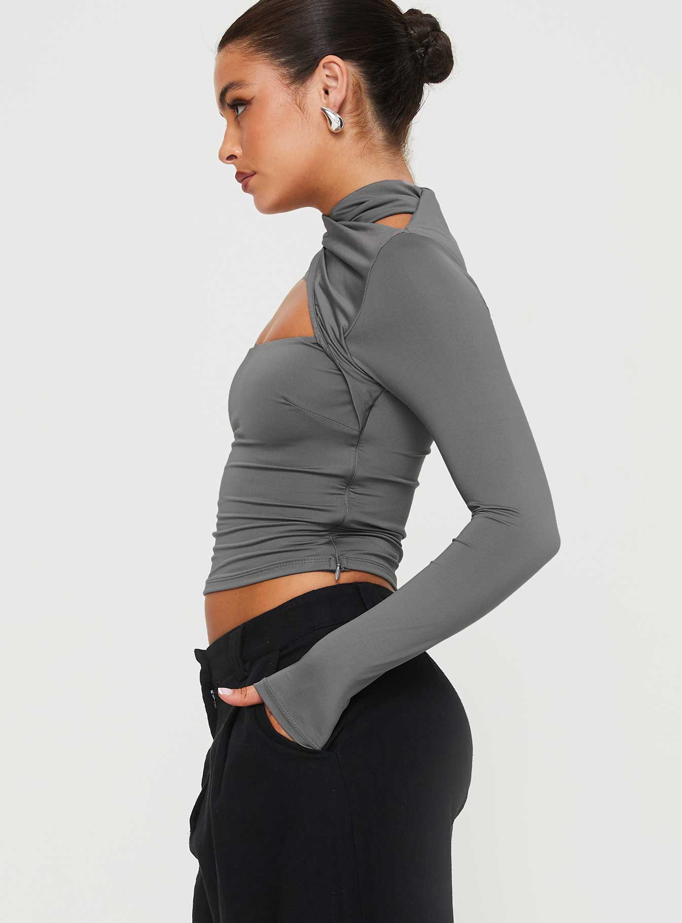 Ganz Long Sleeve Top Grey - Image 4