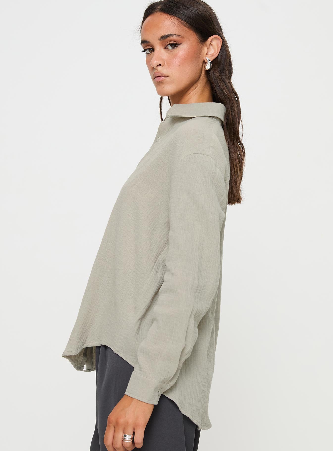 Mahalia Shirt Light Grey - Image 4