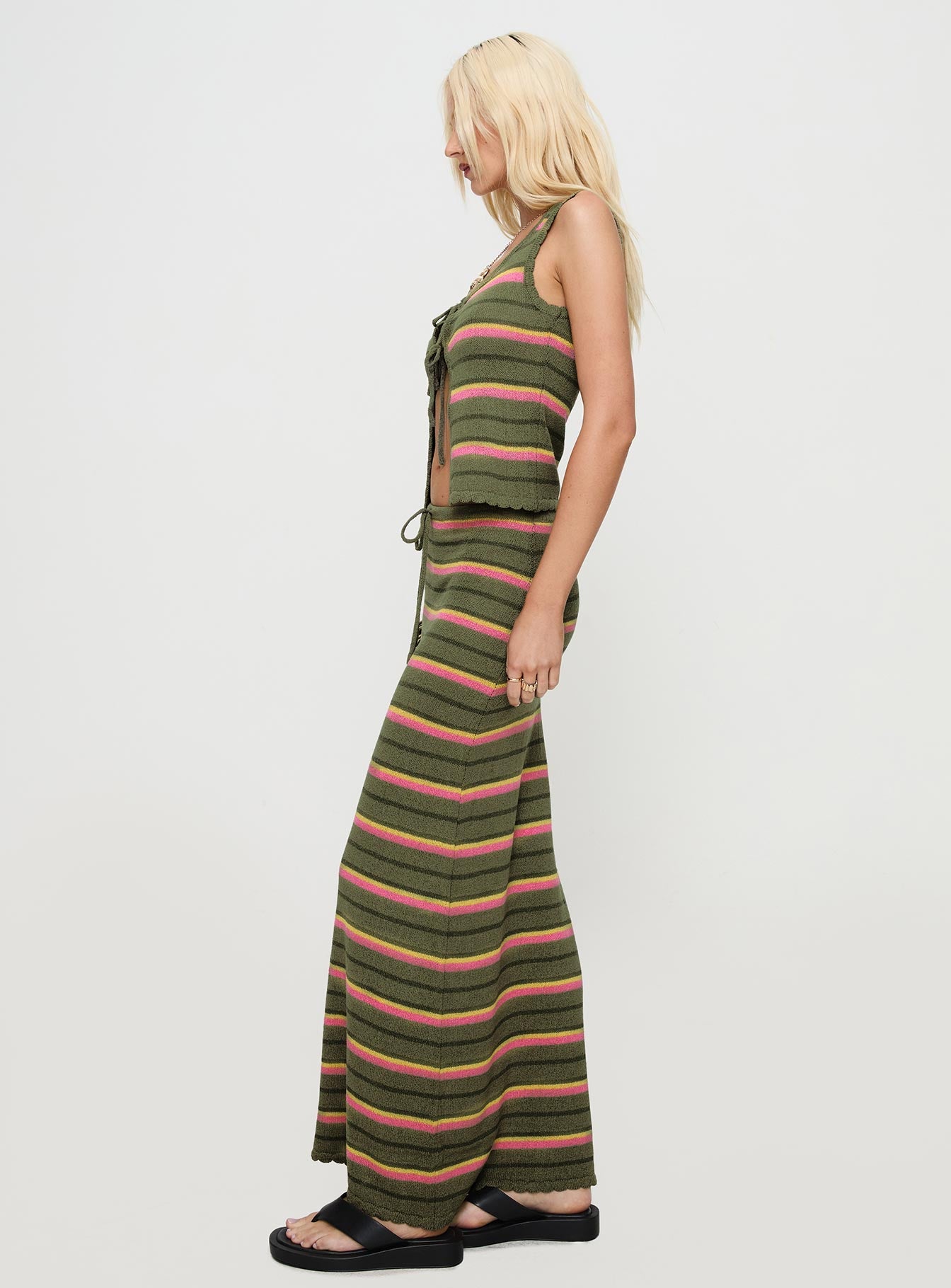 Giulia Knit Maxi Skirt Green Multi - Image 5
