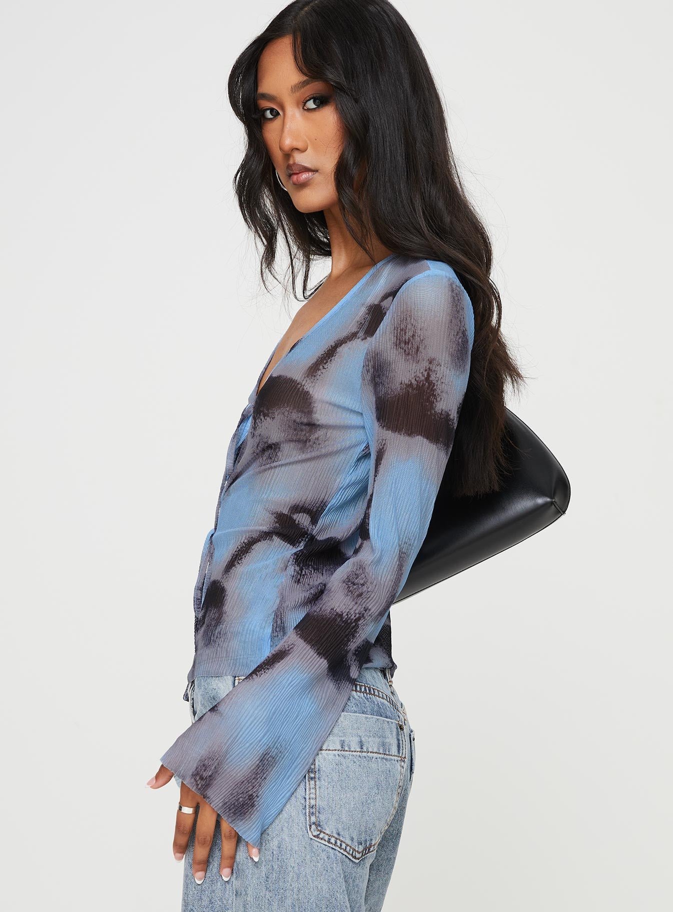 Mallawa Long Sleeve Top Blue - Image 4