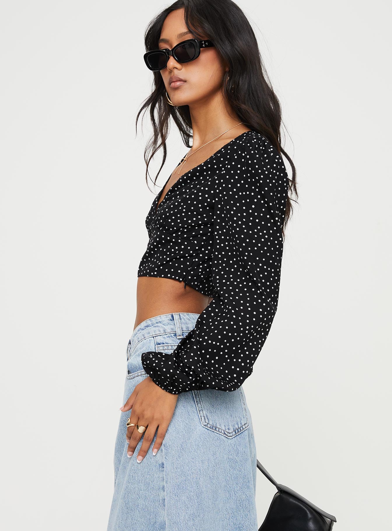 Aldon Long Sleeve Top Black - Image 3