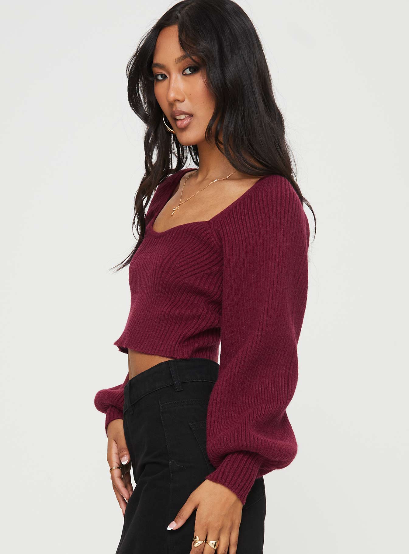Bohemia Sweater Burgundy - Image 4