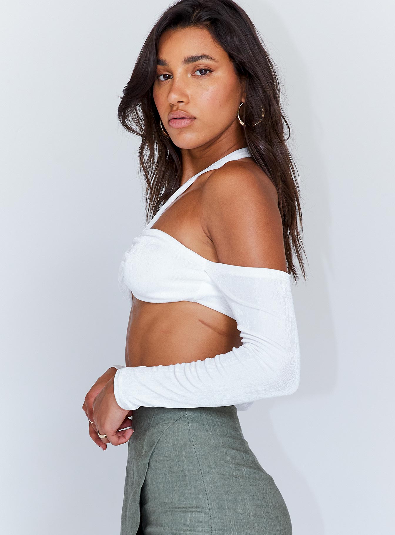 Soleil Long Sleeve Top White - Image 3