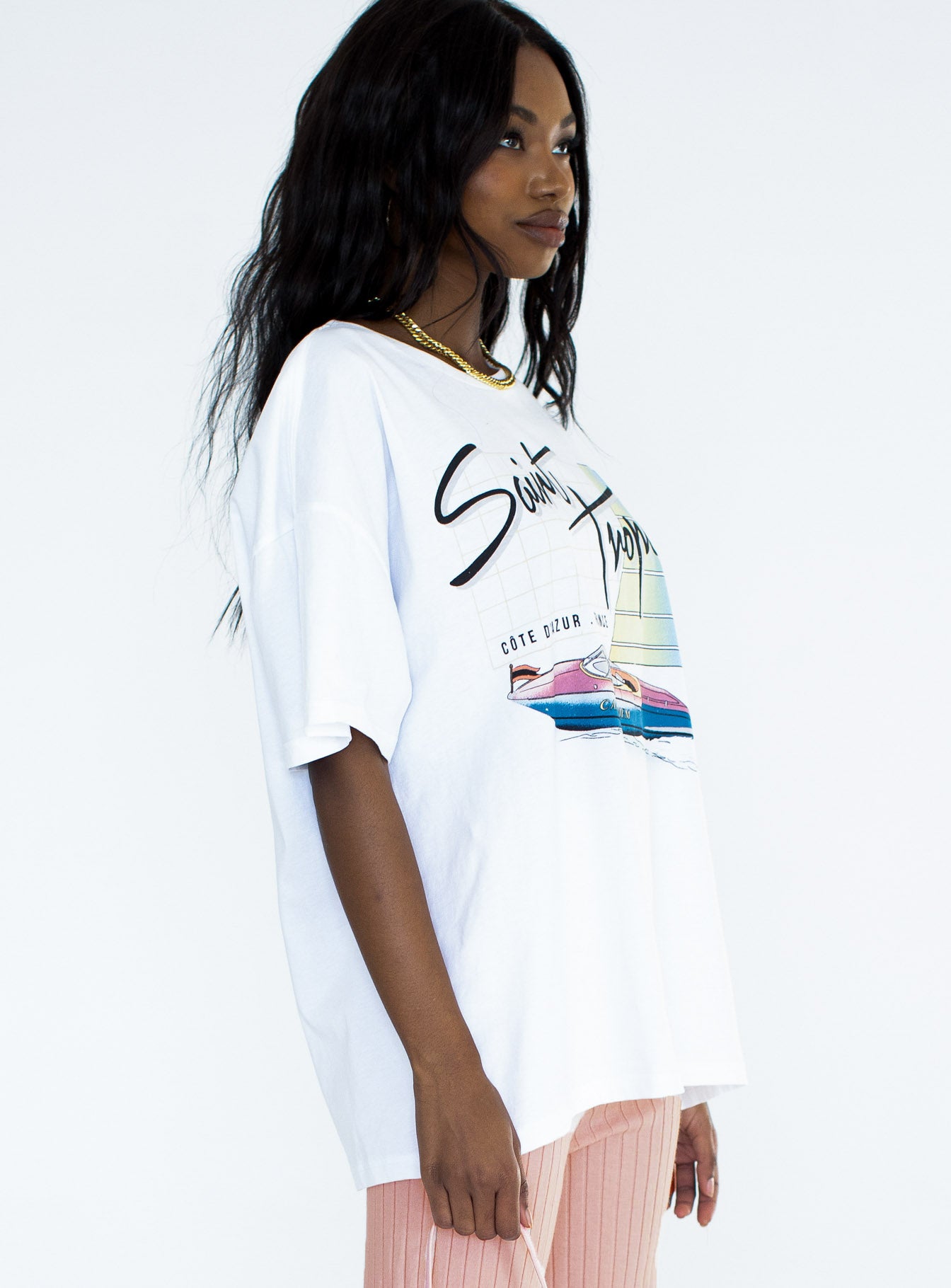Saint Tropez White Tee - Image 3