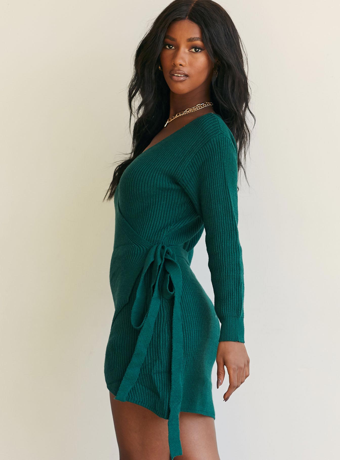 Phenix Mini Dress Forest Green - Image 4