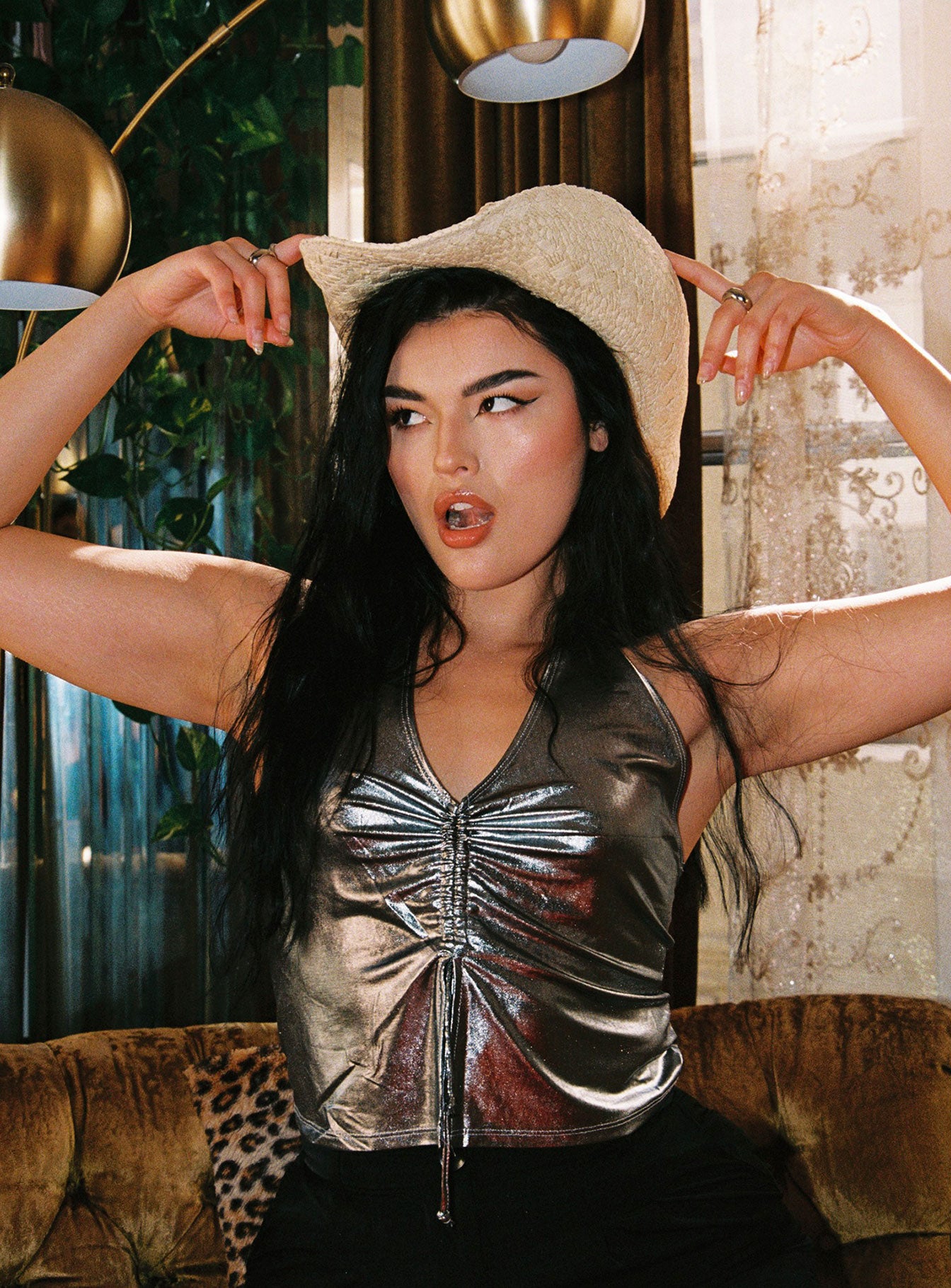 Motel Dapa Top Silver Metallic - Image 3