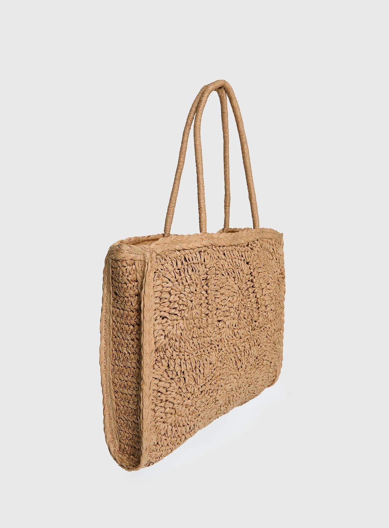 Love Like This Straw Tote Bag Tan - Image 3