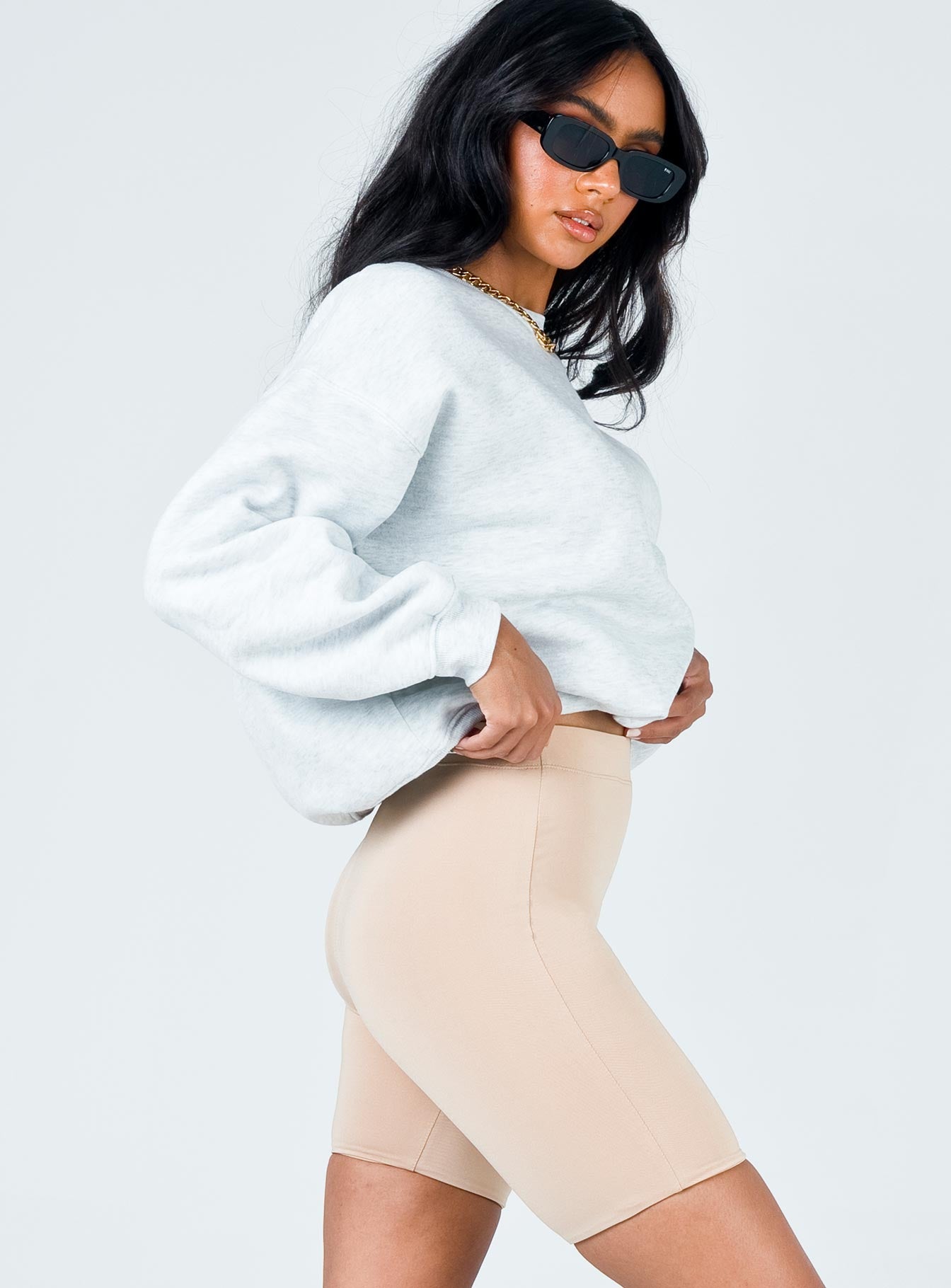 Biker Short Beige - Image 5