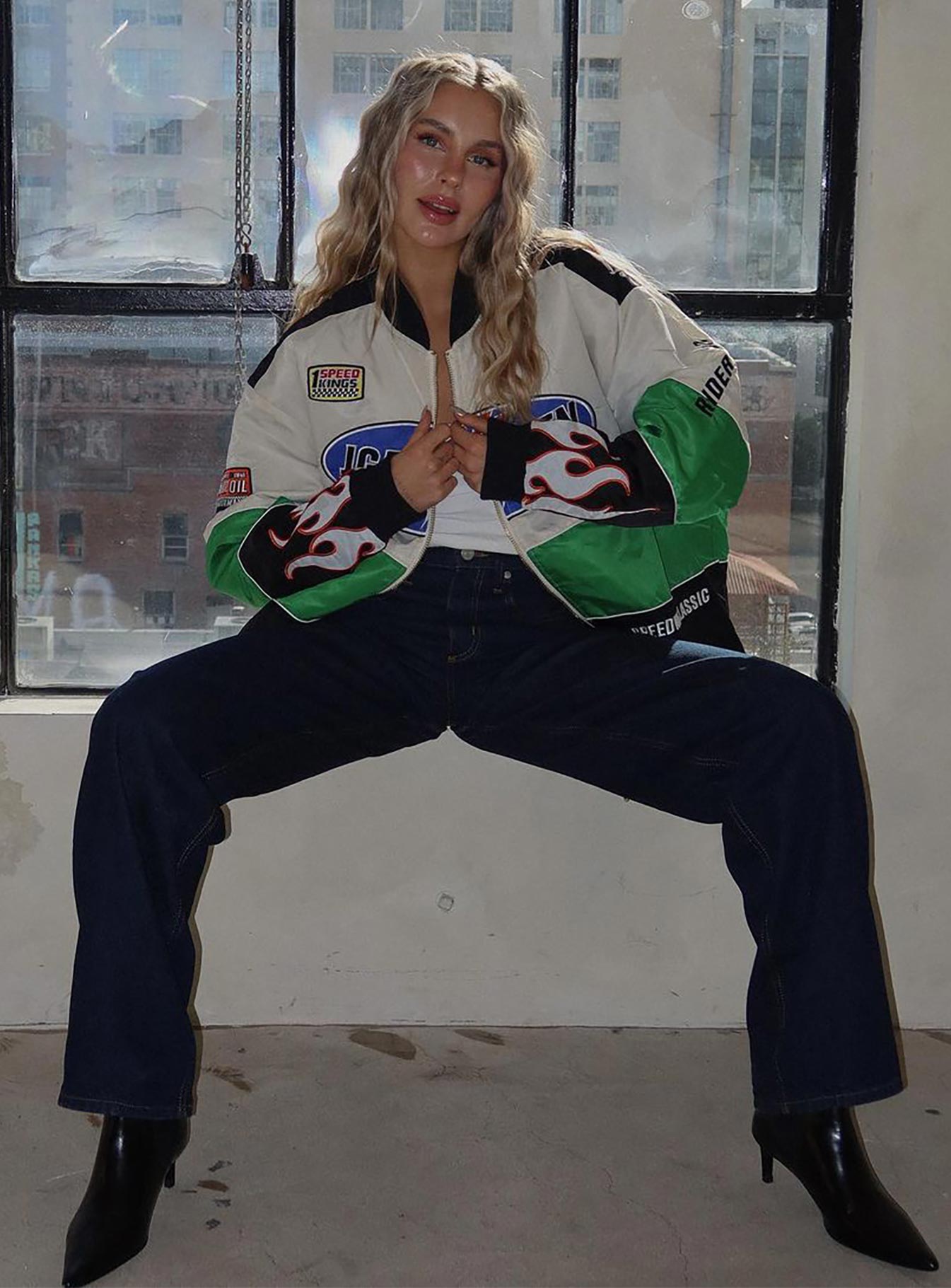 JGR & STN Axel Moto Jacket Ivory / Black - Image 17