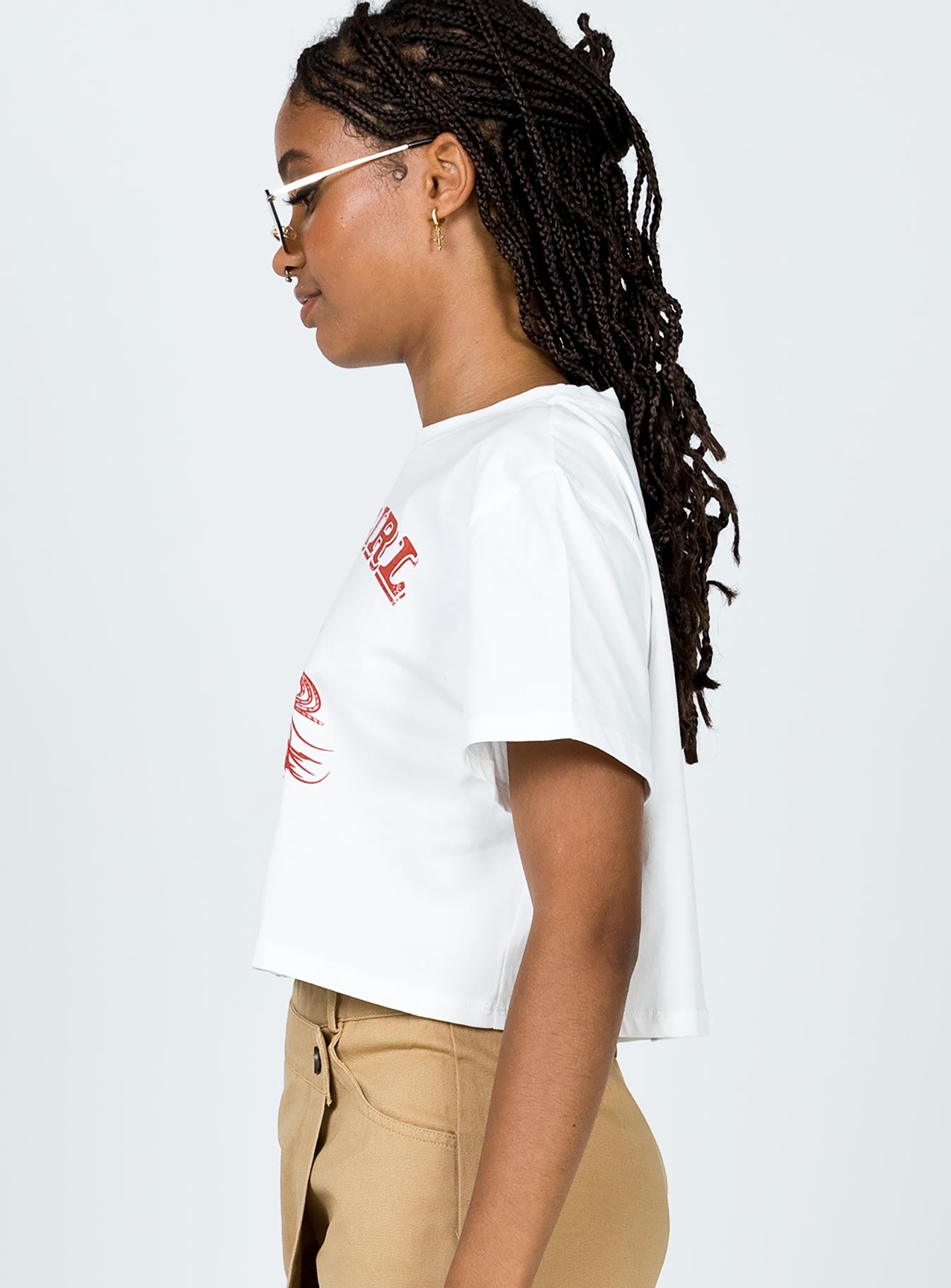 Cowgirl Cropped Tee White - Image 4