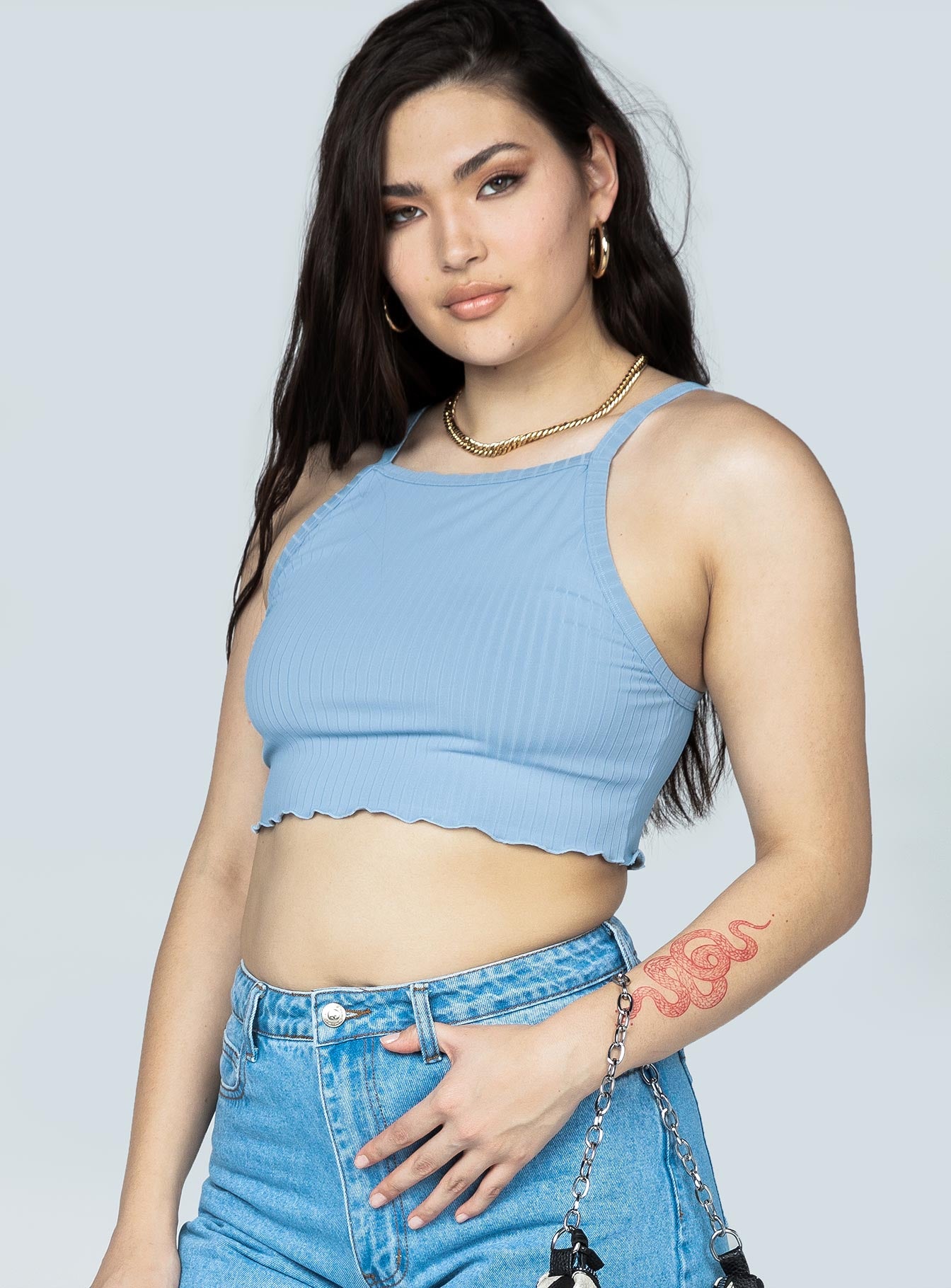 TWIIN Lennon Tankini Top Blue - Image 3