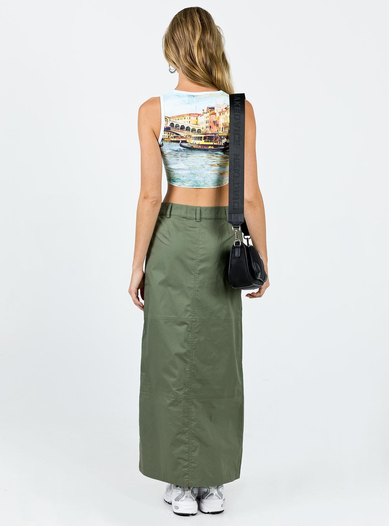 Devine Cargo Maxi Skirt Khaki - Image 5