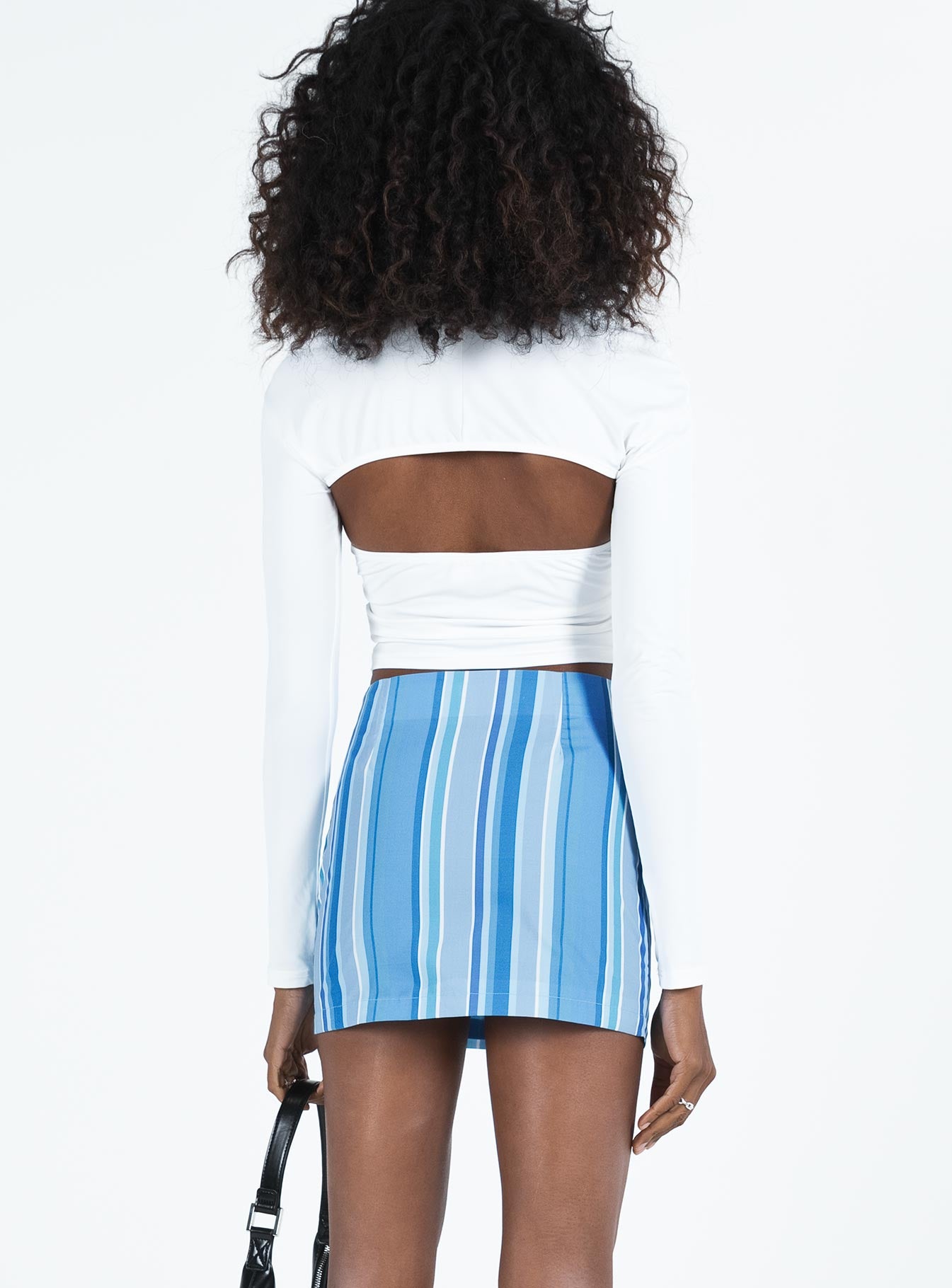 Beechwood Mid Rise Mini Skirt Blue - Image 4