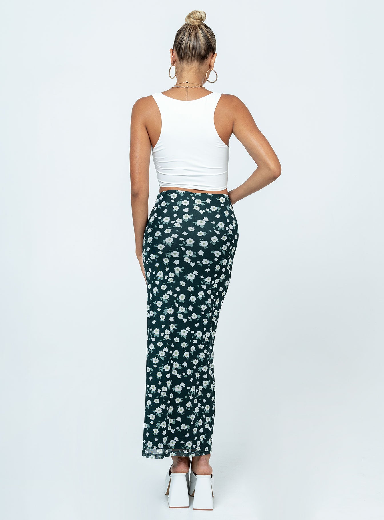 Knox Maxi Skirt Black Floral - Image 5
