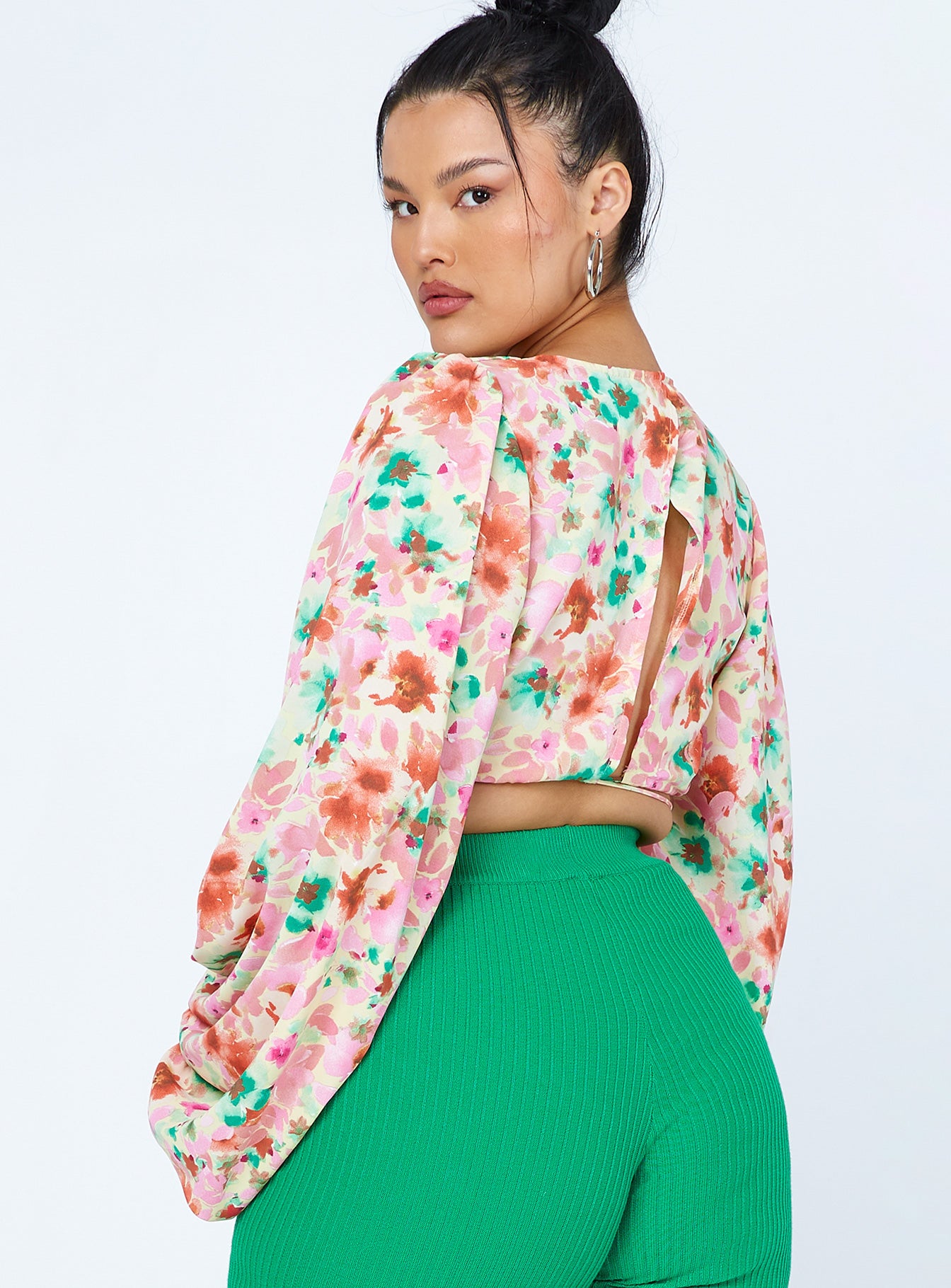 Antonio Long Sleeve Top Pink Floral - Image 4