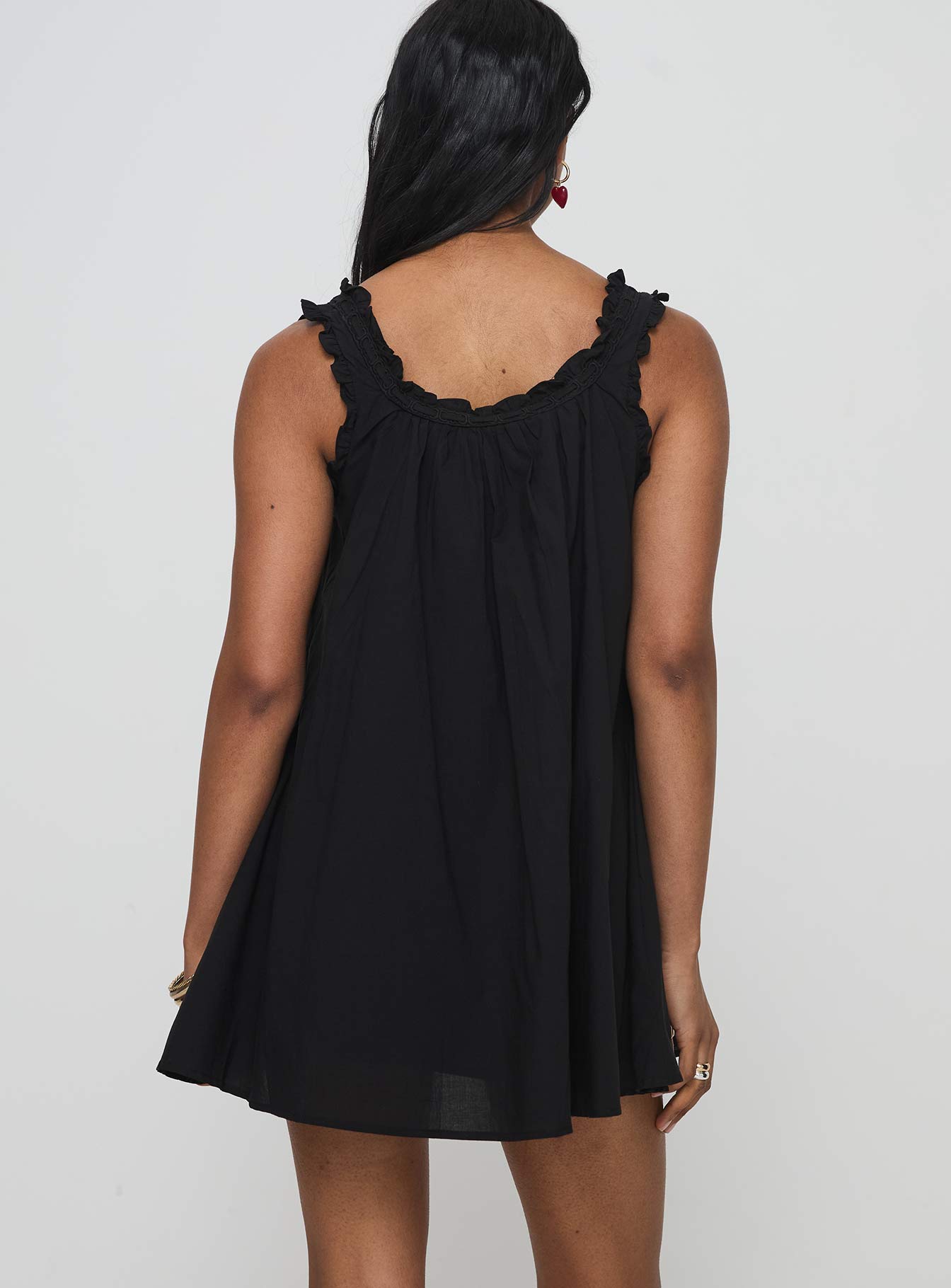 Swing Mini Dress Black - Image 5