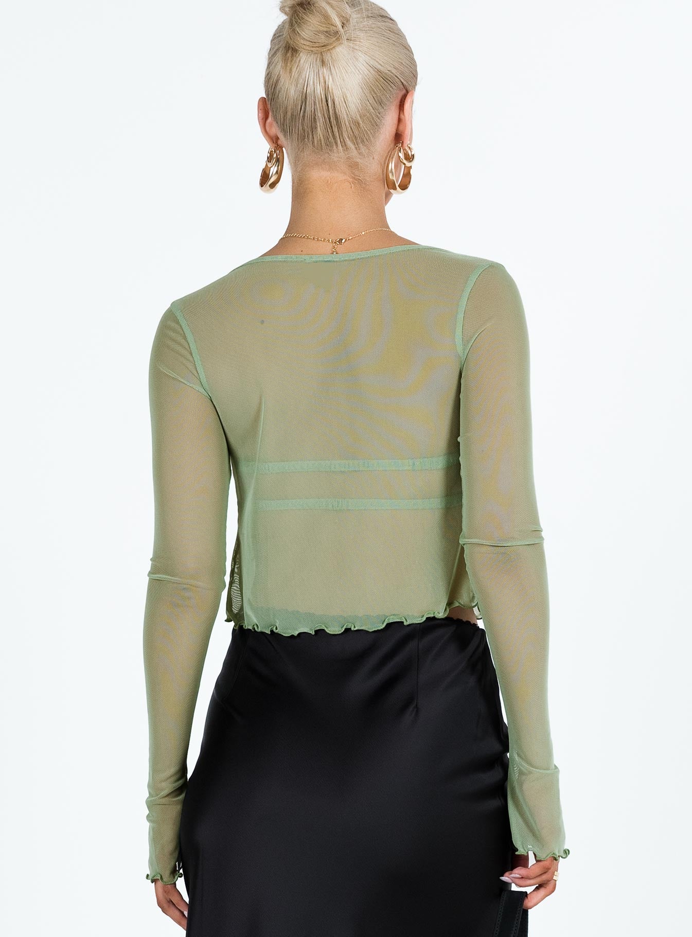 Tasia Long Sleeve Top Green - Image 5