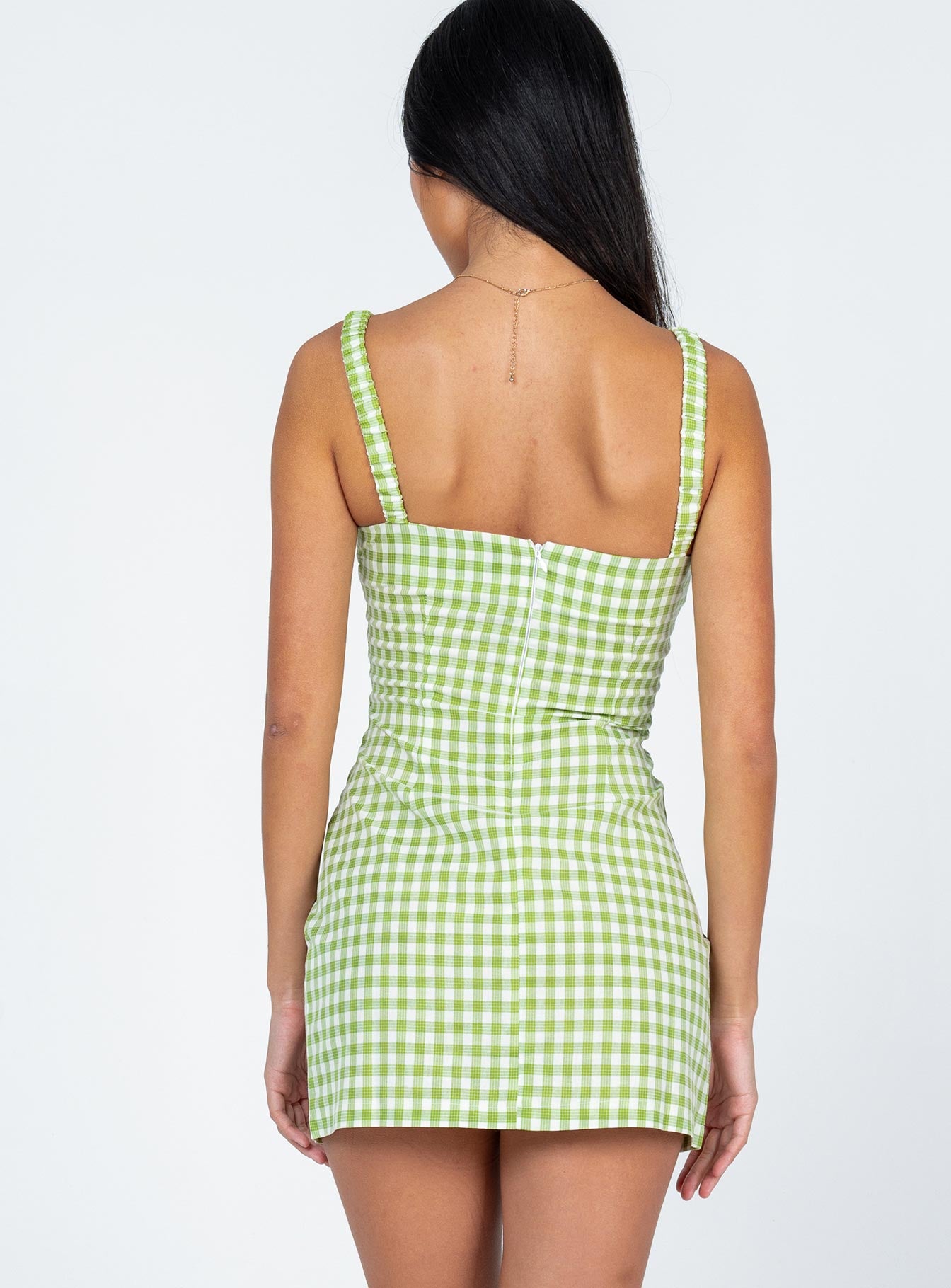 Taylia Mini Dress Green - Image 5