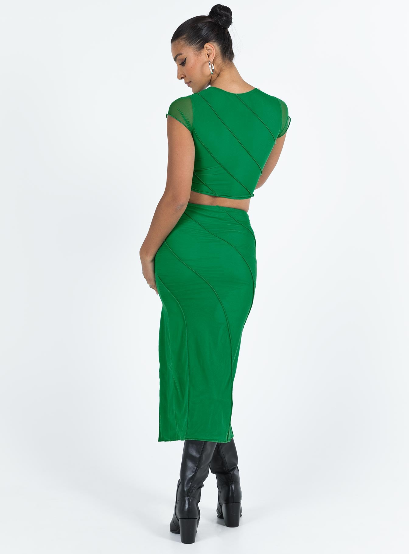 Erika Midi Skirt Green - Image 5