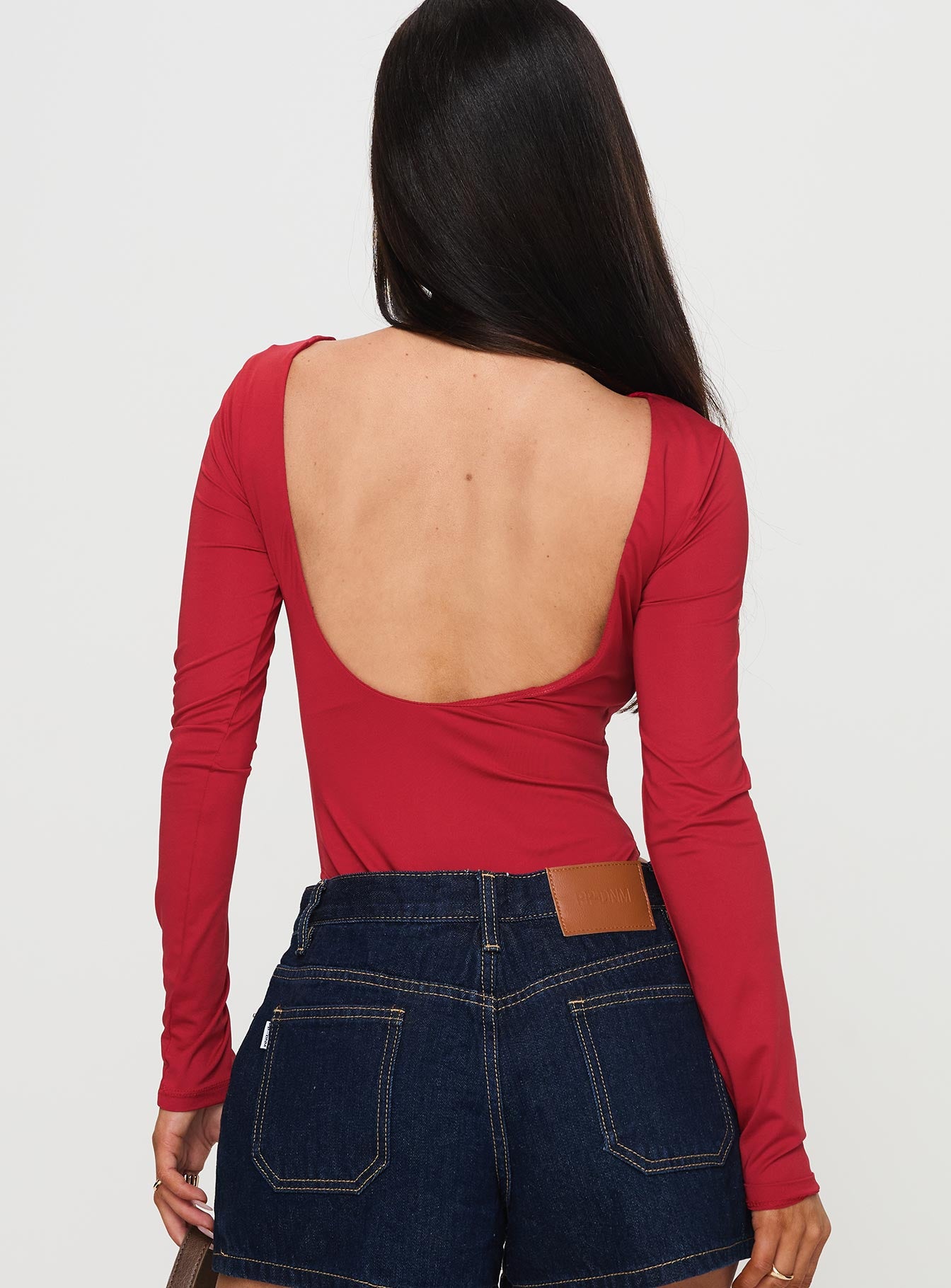 Beresford Long Sleeve Bodysuit Wine - Image 5