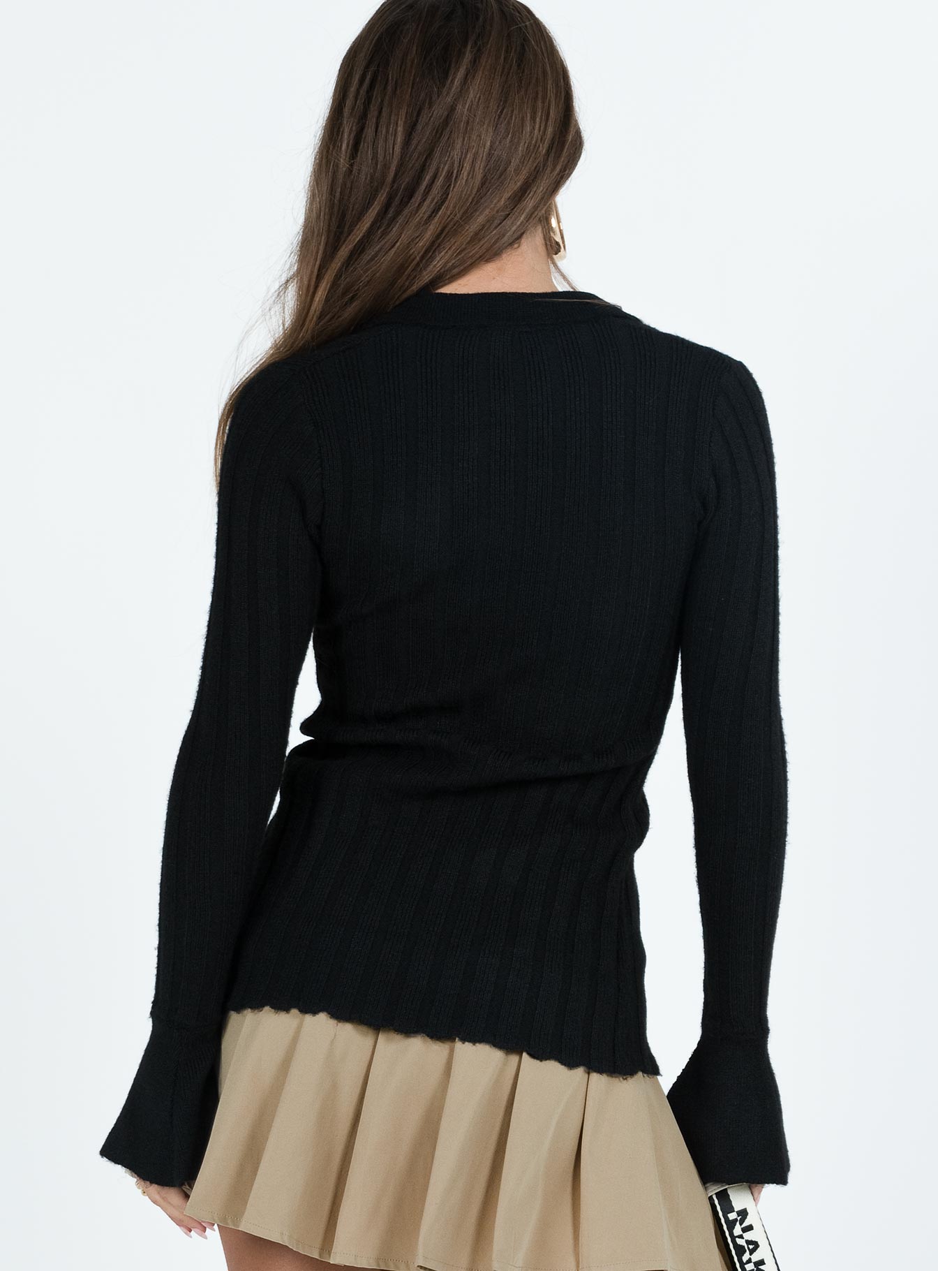 Beryl Long Sleeve Top Black - Image 4