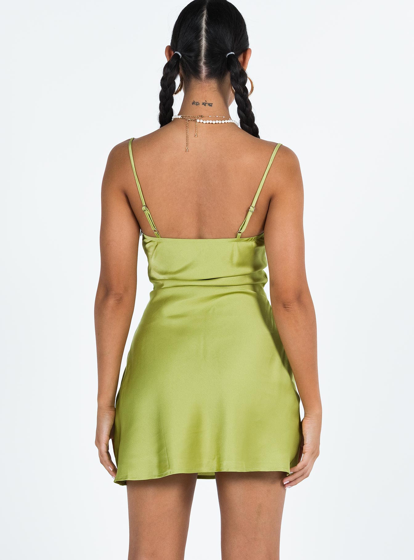 Shilla Mini Dress Green - Image 5