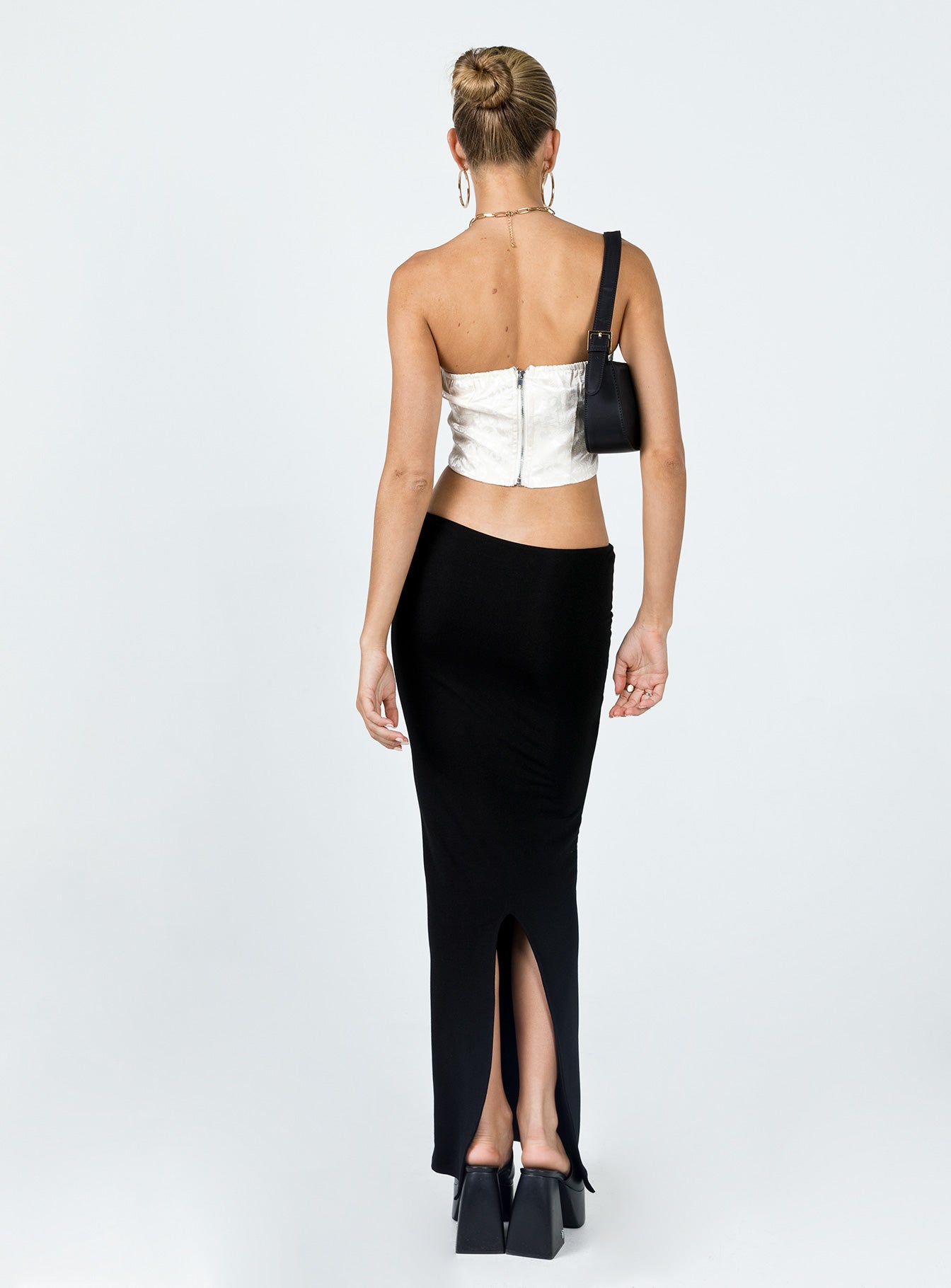 Jordan Knit Midi Skirt Black - Image 5