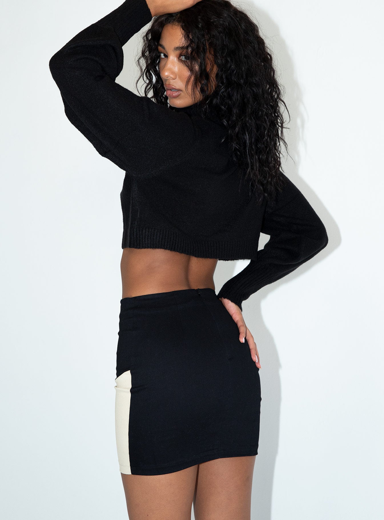 Celine Mini Skirt Beige / Black - Image 4