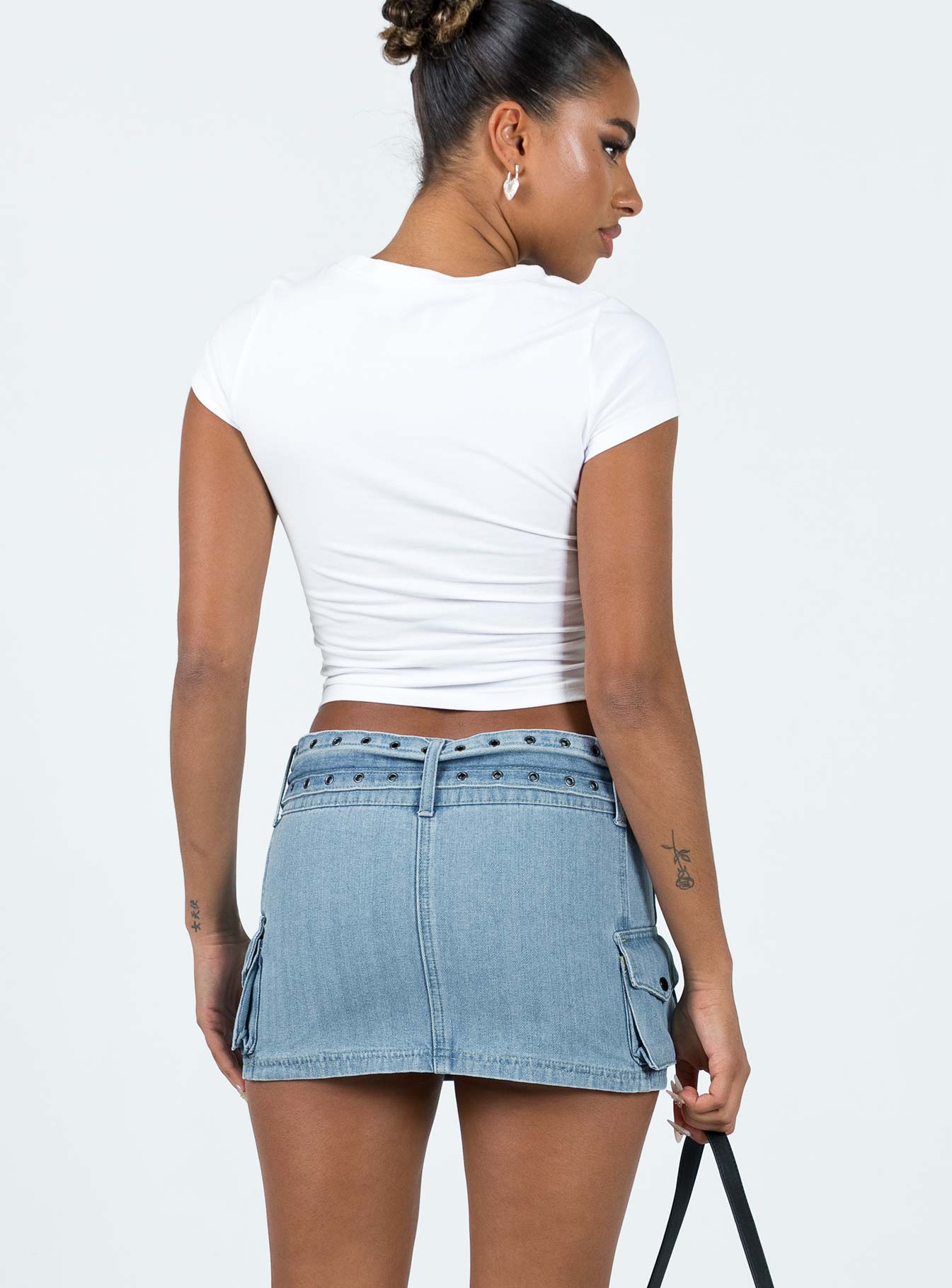 Iconic Cargo Mini Skirt Denim - Image 5
