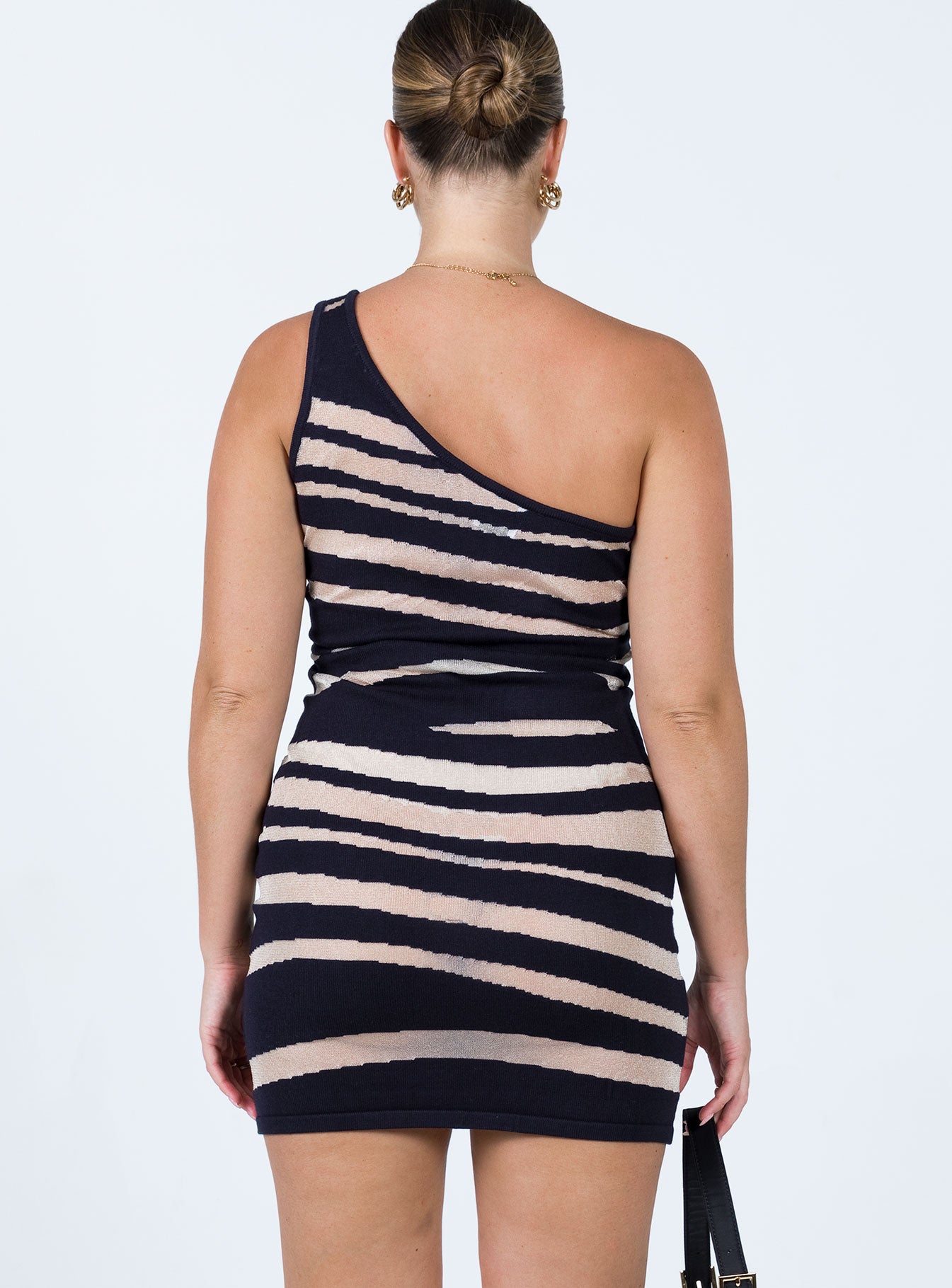 Night Life Mini Dress Black/ White - Image 6