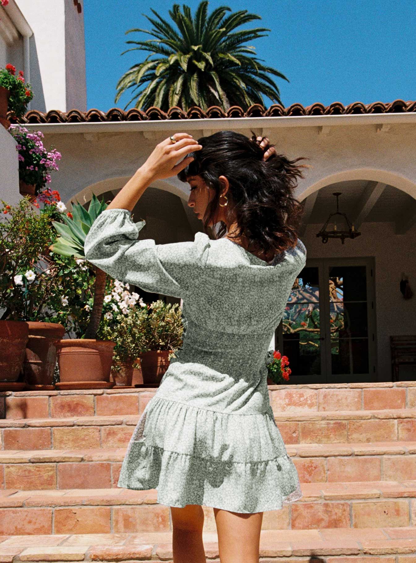 Devante Mini Dress Green - Image 4