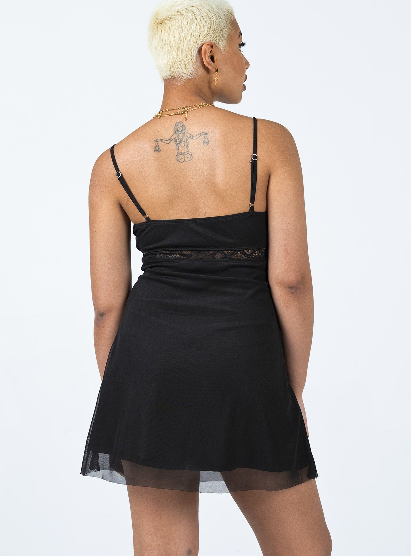 Oliana Mini Dress Black - Image 4