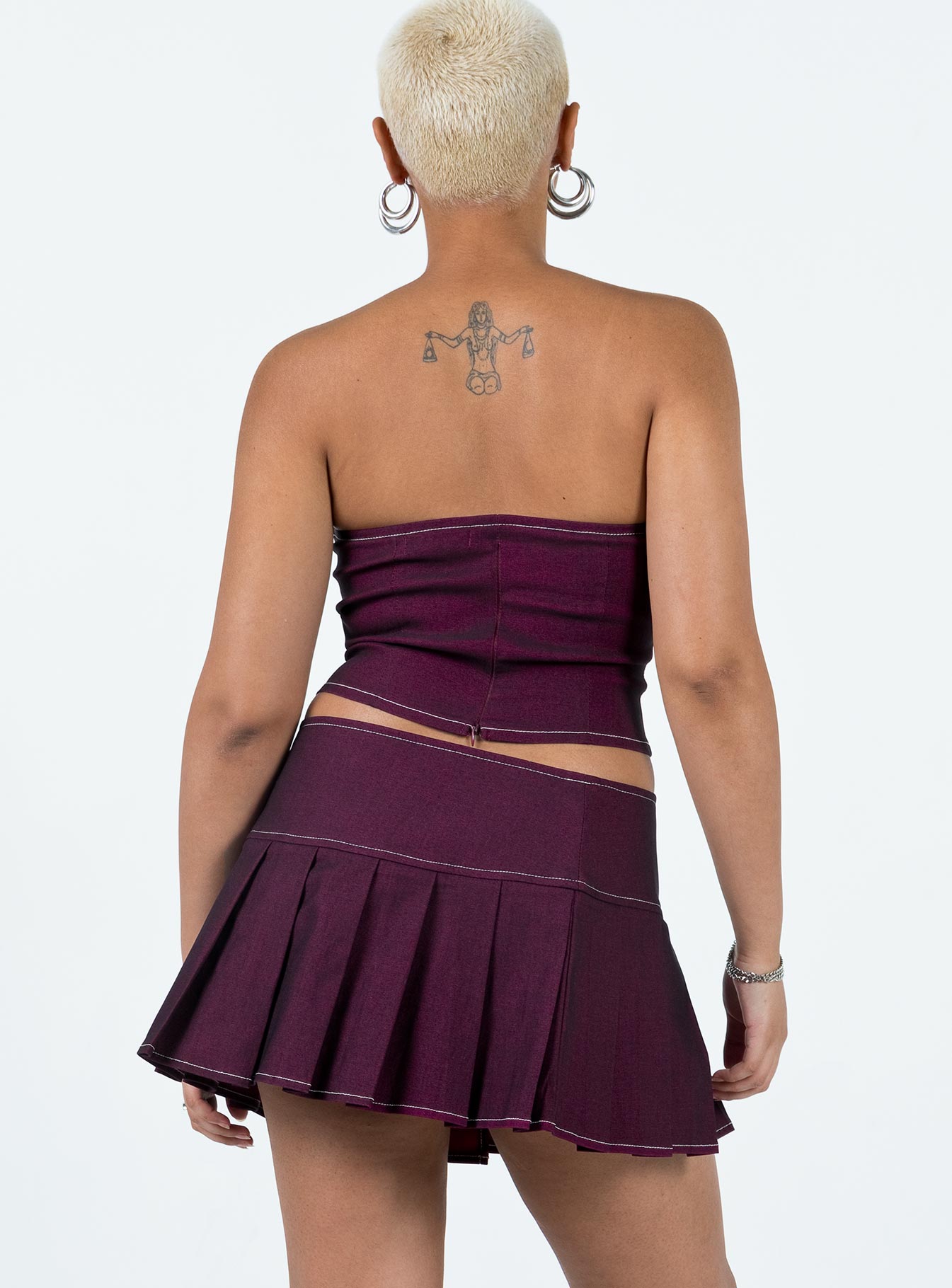 Motel Zabini Skirt Burgundy - Image 5