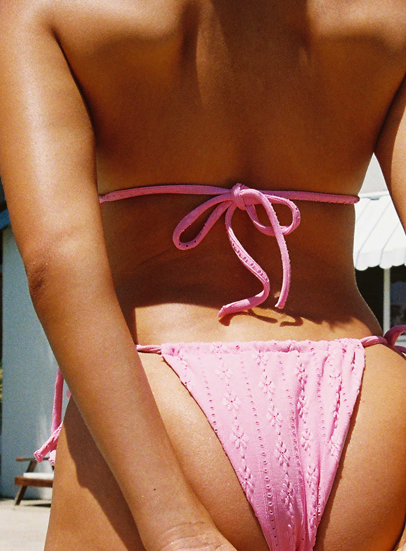 Jenner Triangle Anglaise Bikini Top Bubblegum Pink - Image 4