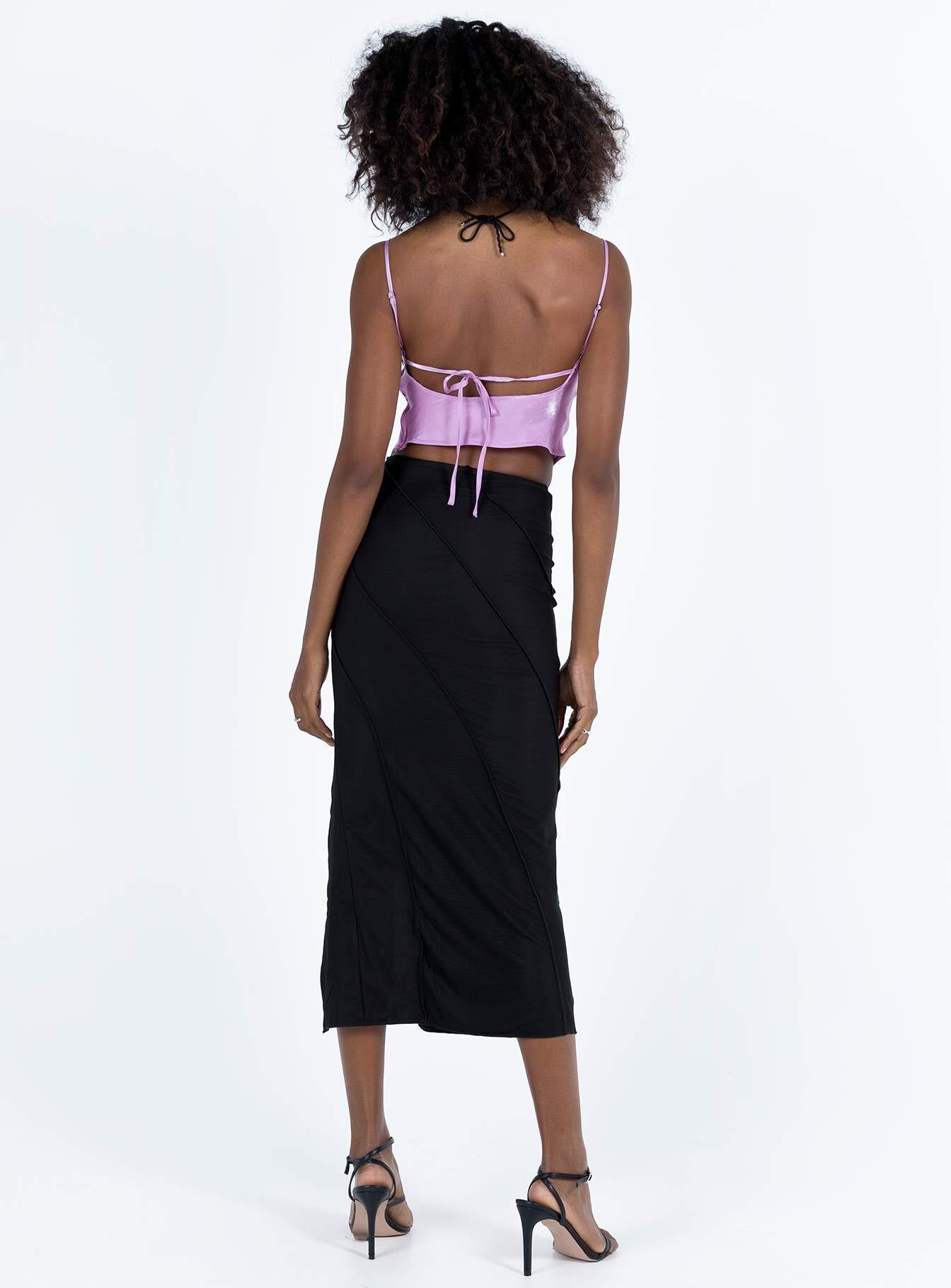 Erika Midi Skirt Black - Image 4