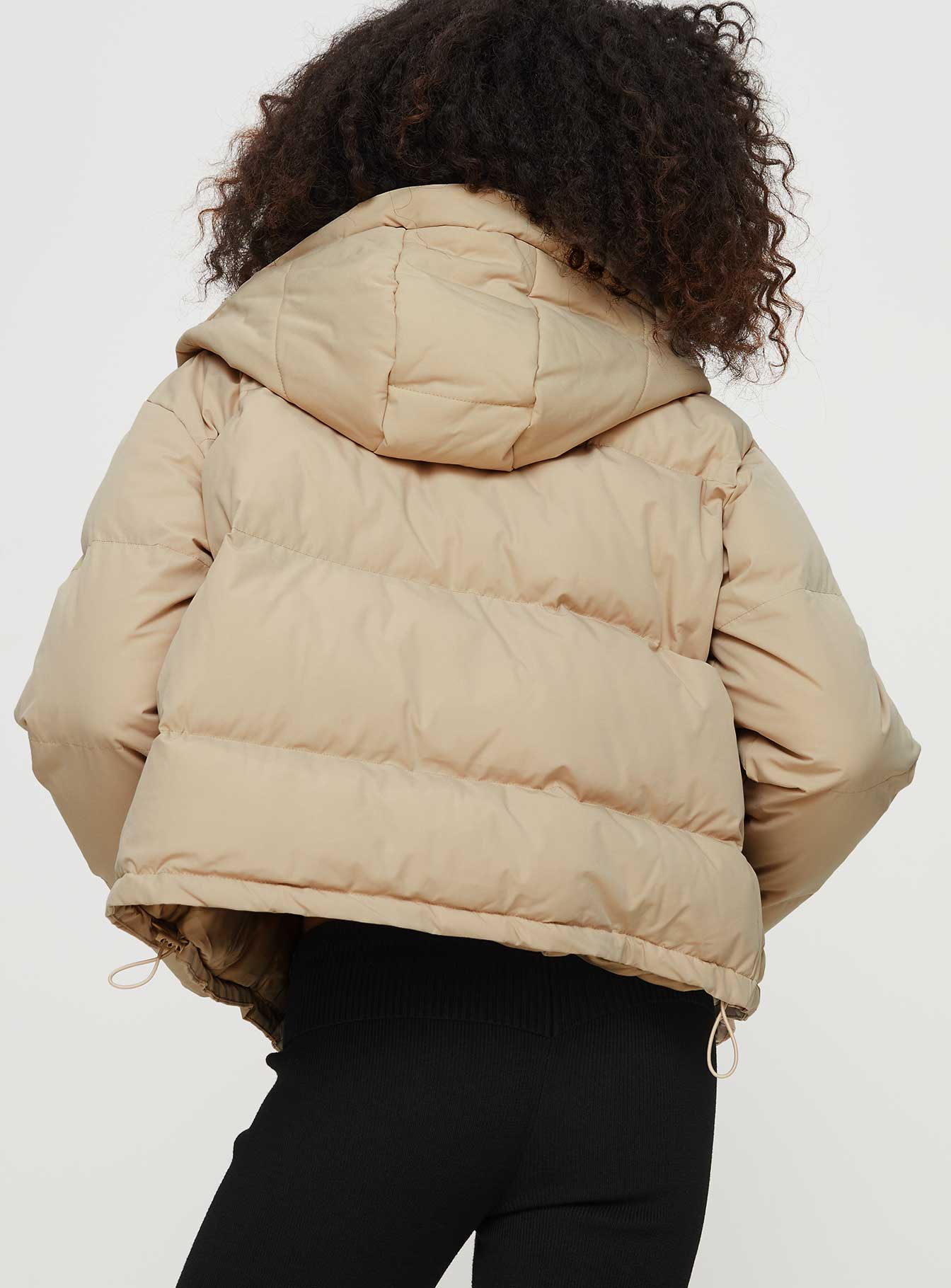 Morrie Hooded Puffer Jacket Latte - Image 5