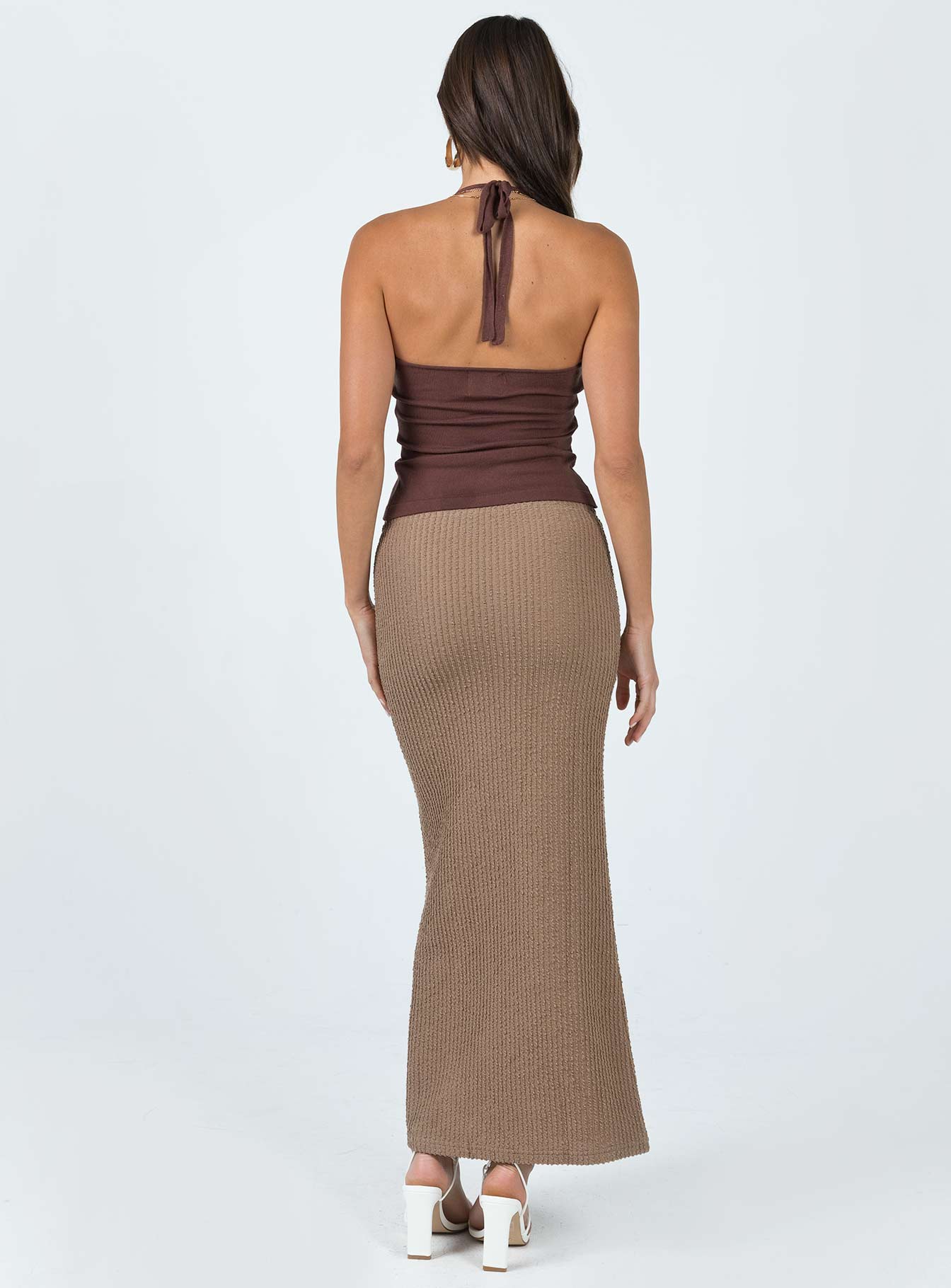 Jaynee Maxi Skirt Beige - Image 4