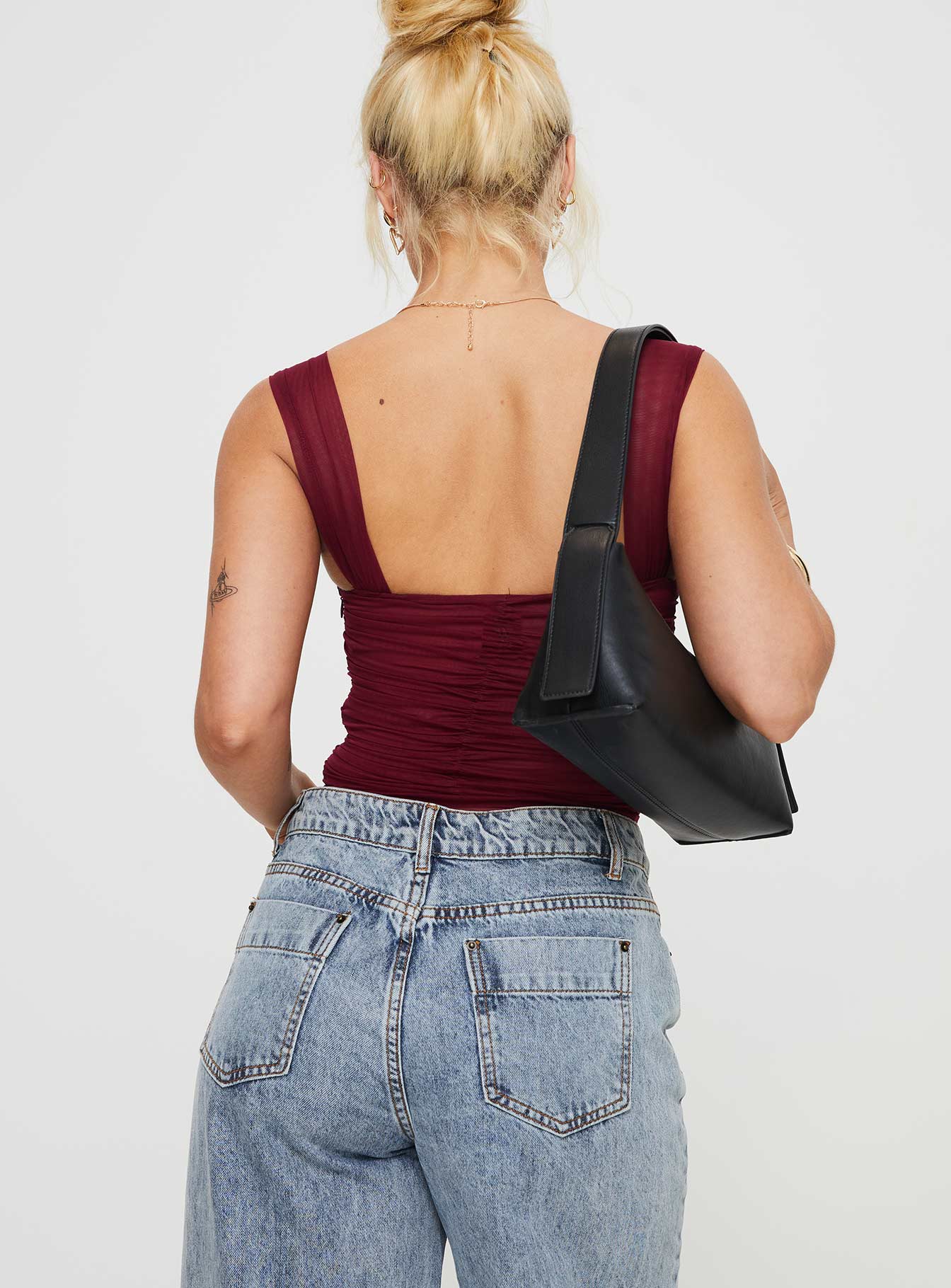 Kalmia Bodysuit Burgundy - Image 4