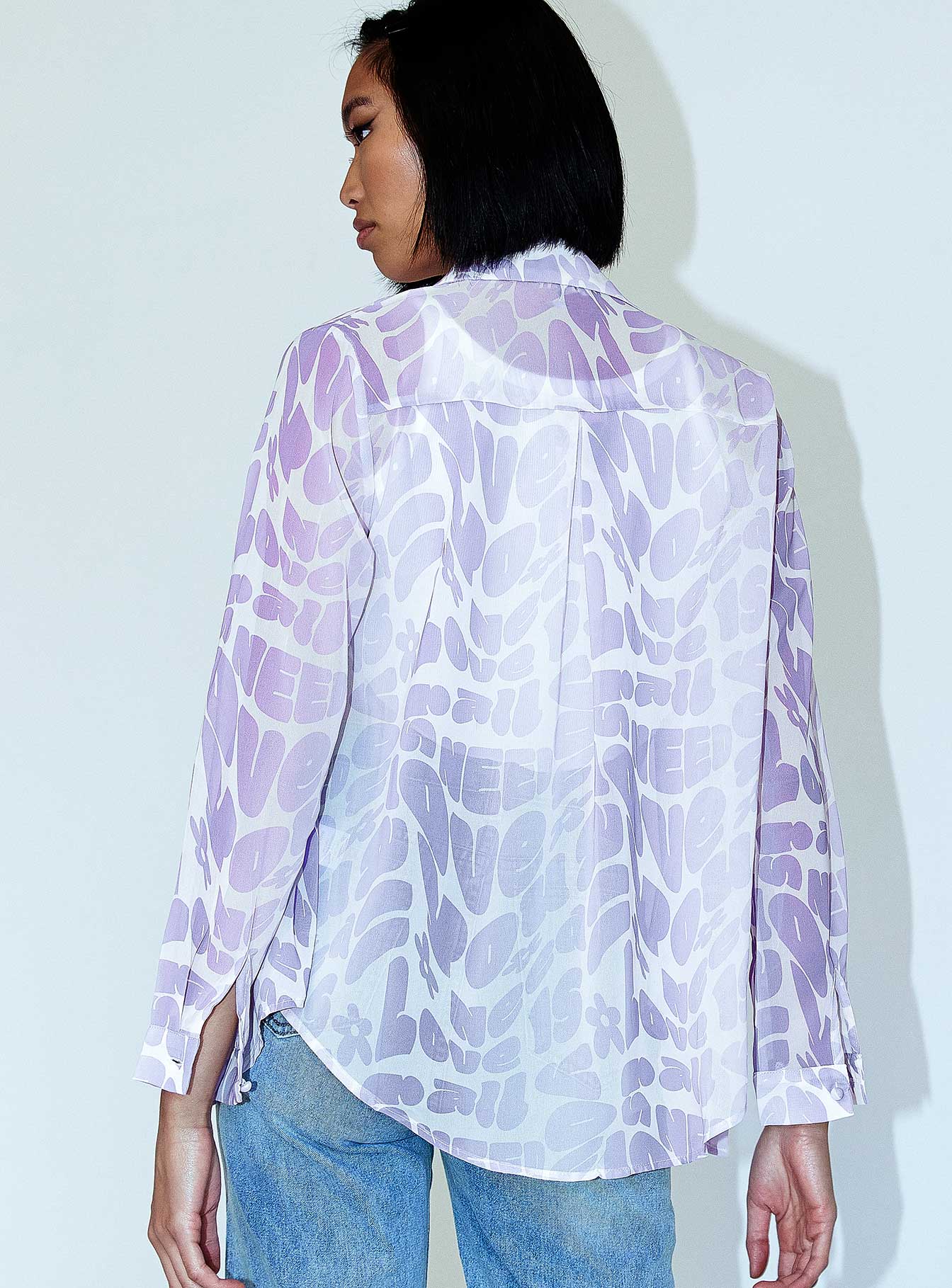 Send Love Shirt Purple - Image 4