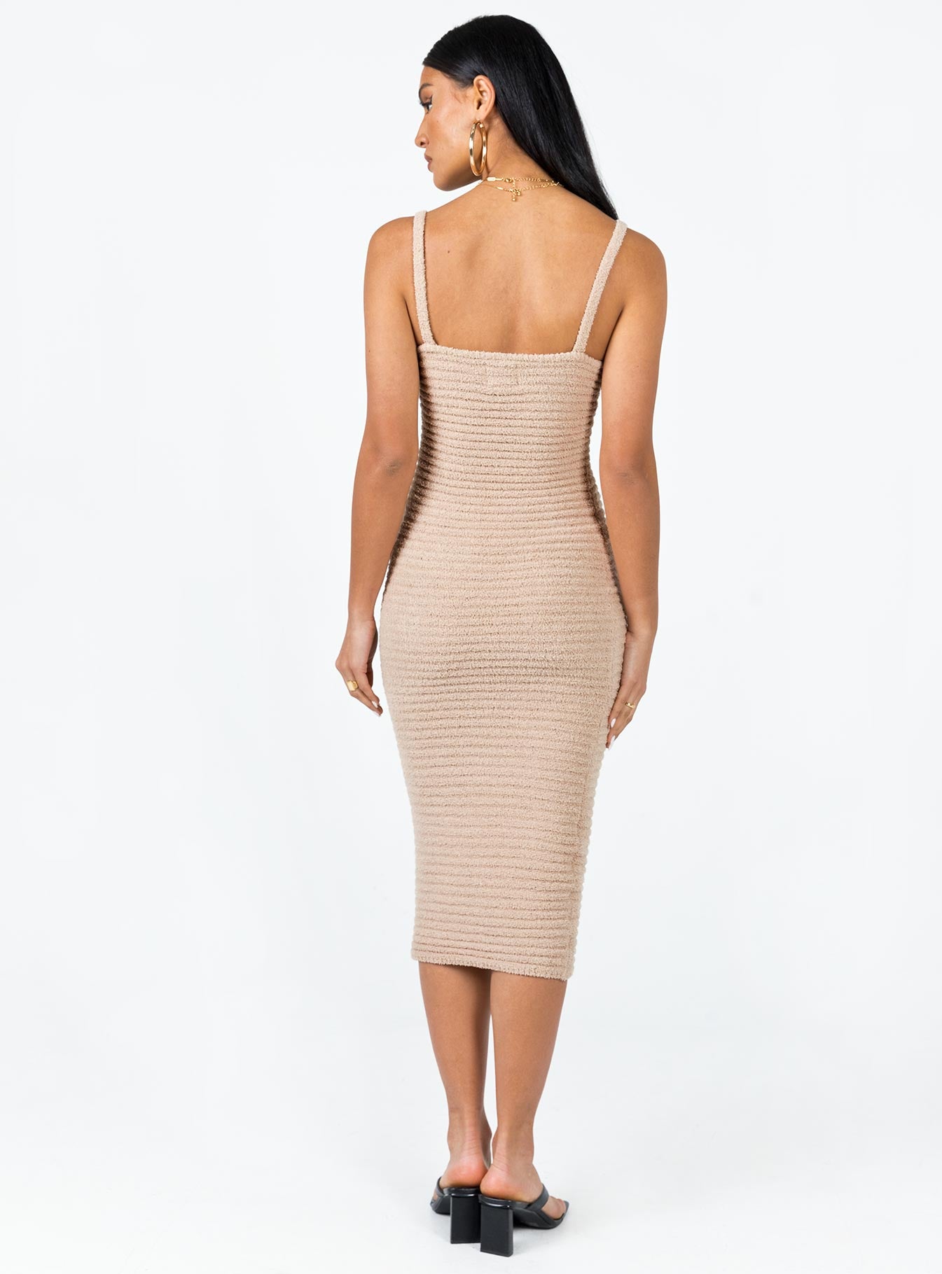 Louis Midi Dress Beige - Image 5