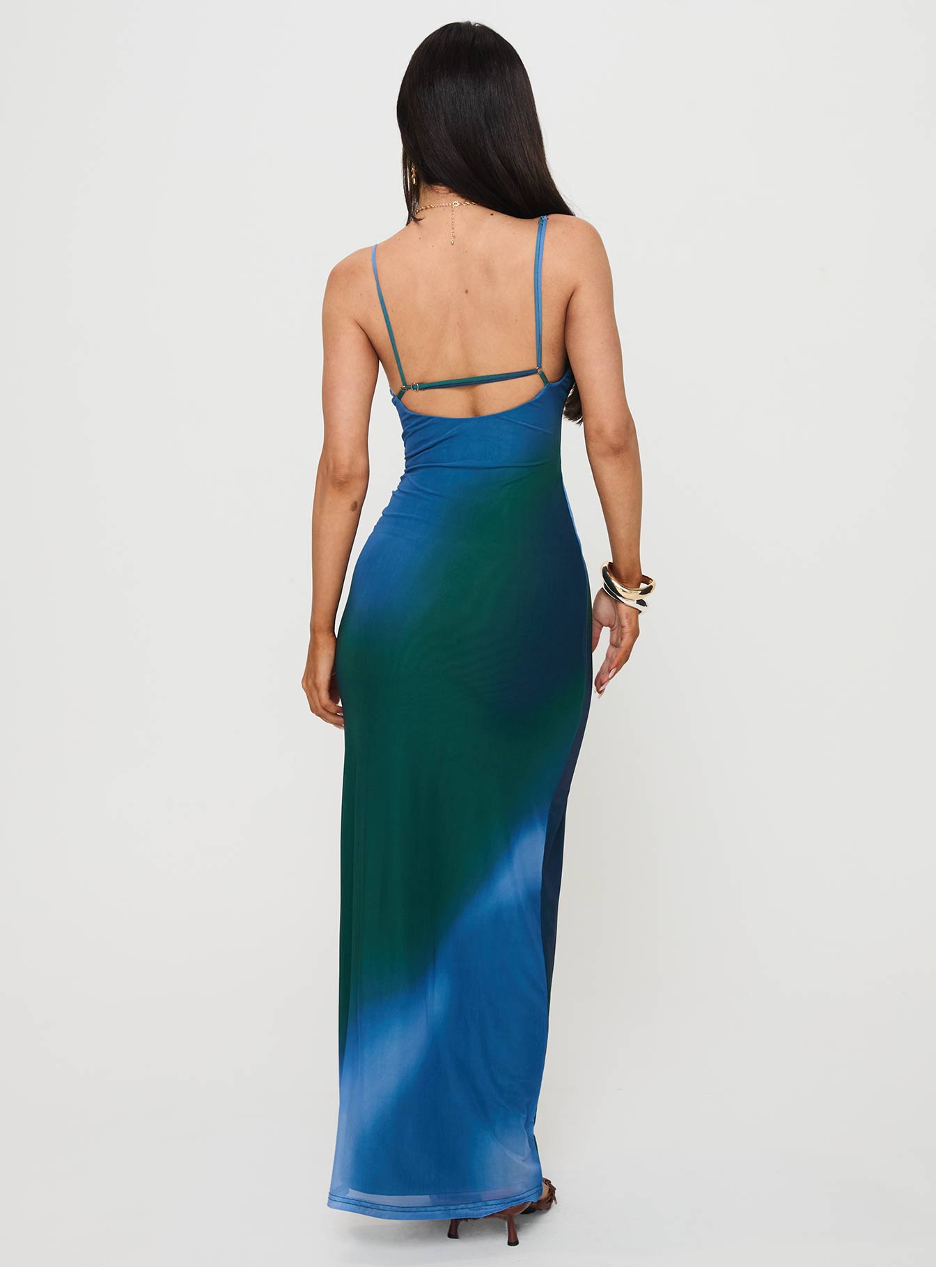 Amoret Maxi Dress Blue / Green - Image 5