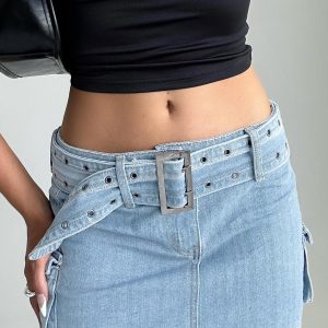 Iconic Cargo Mini Skirt Denim