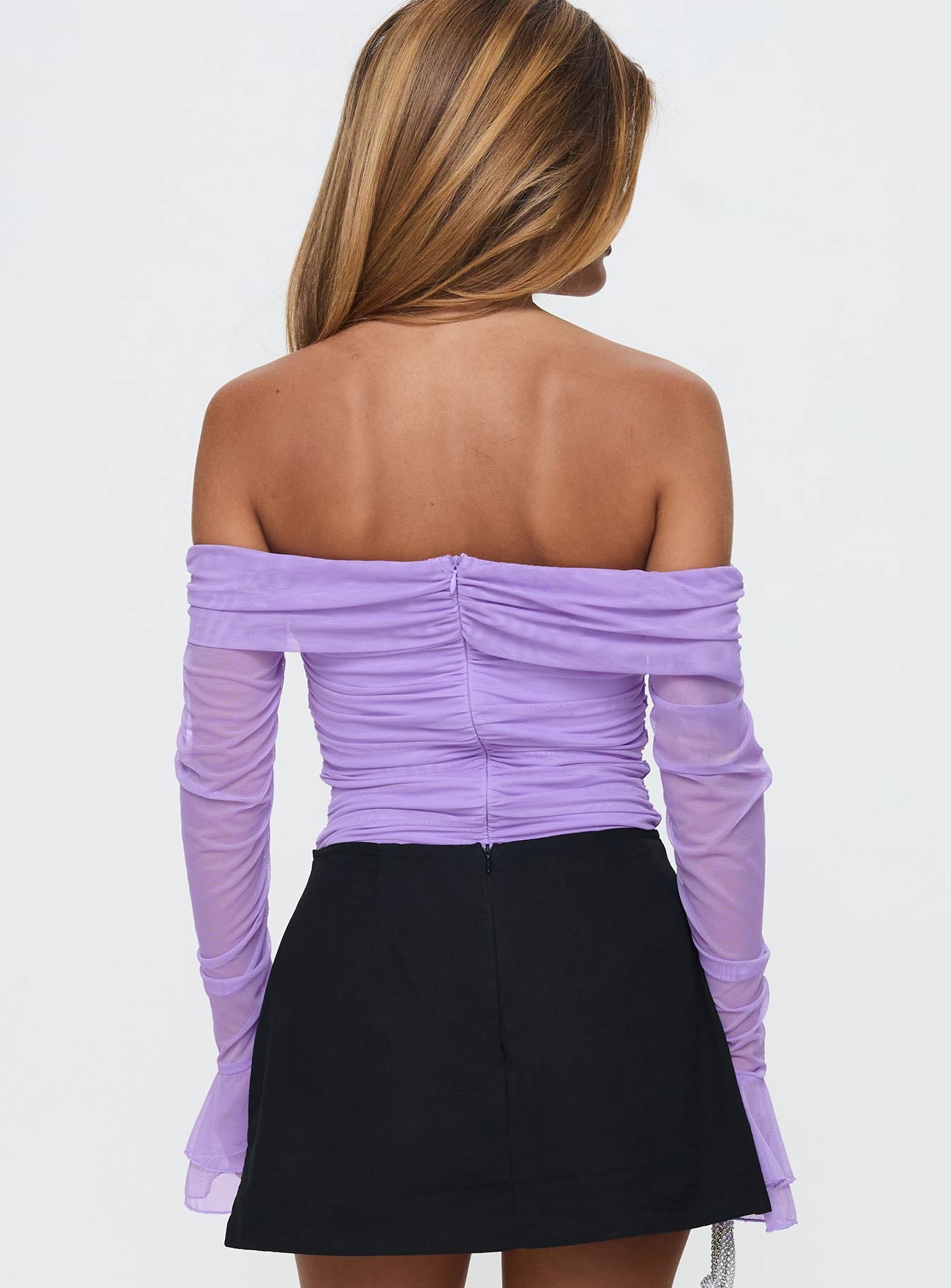 Feel A Way Off Shoulder Bodysuit Lilac - Image 4