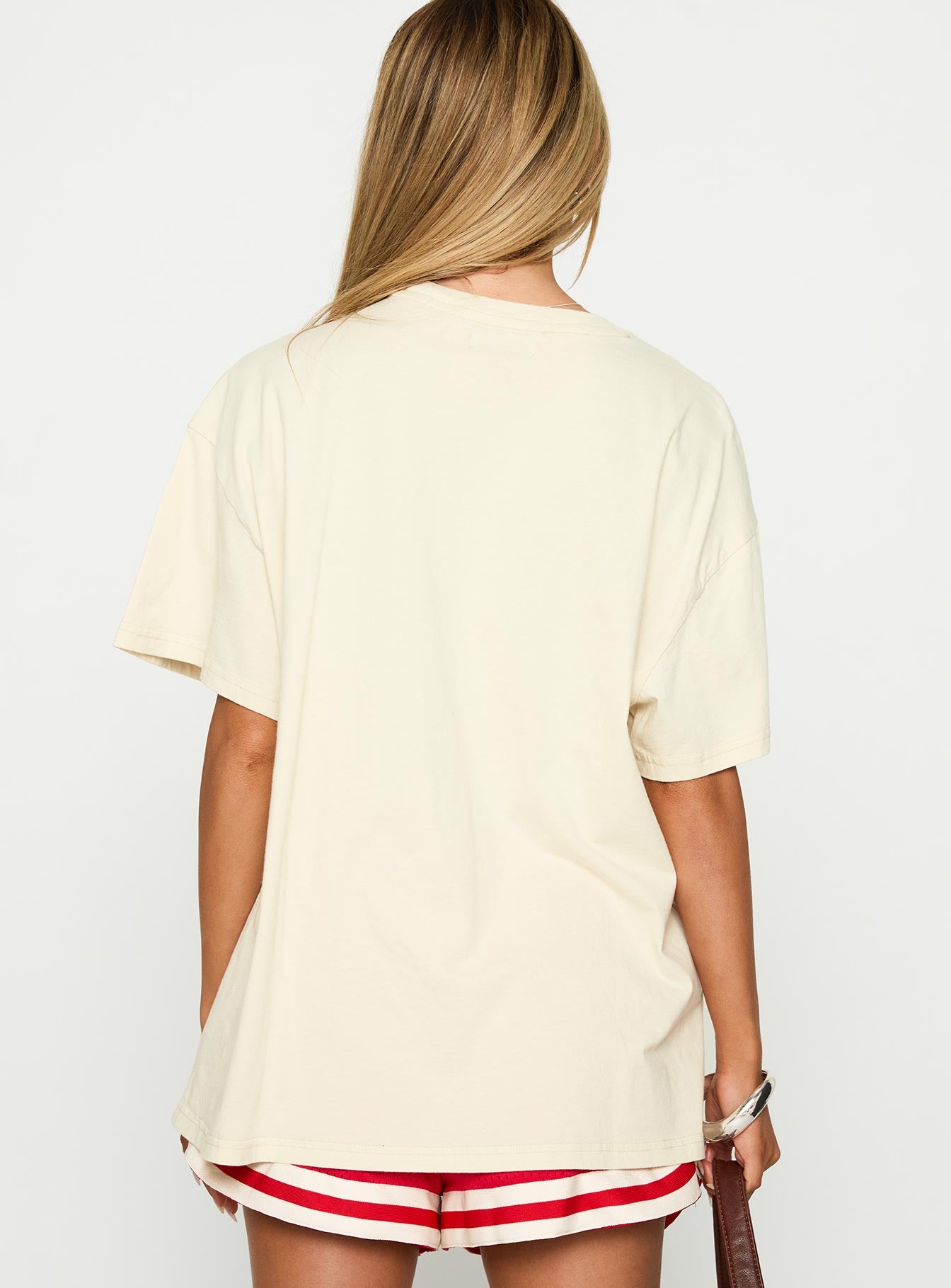 Born To Live Wild Graphic Top White - Image 4