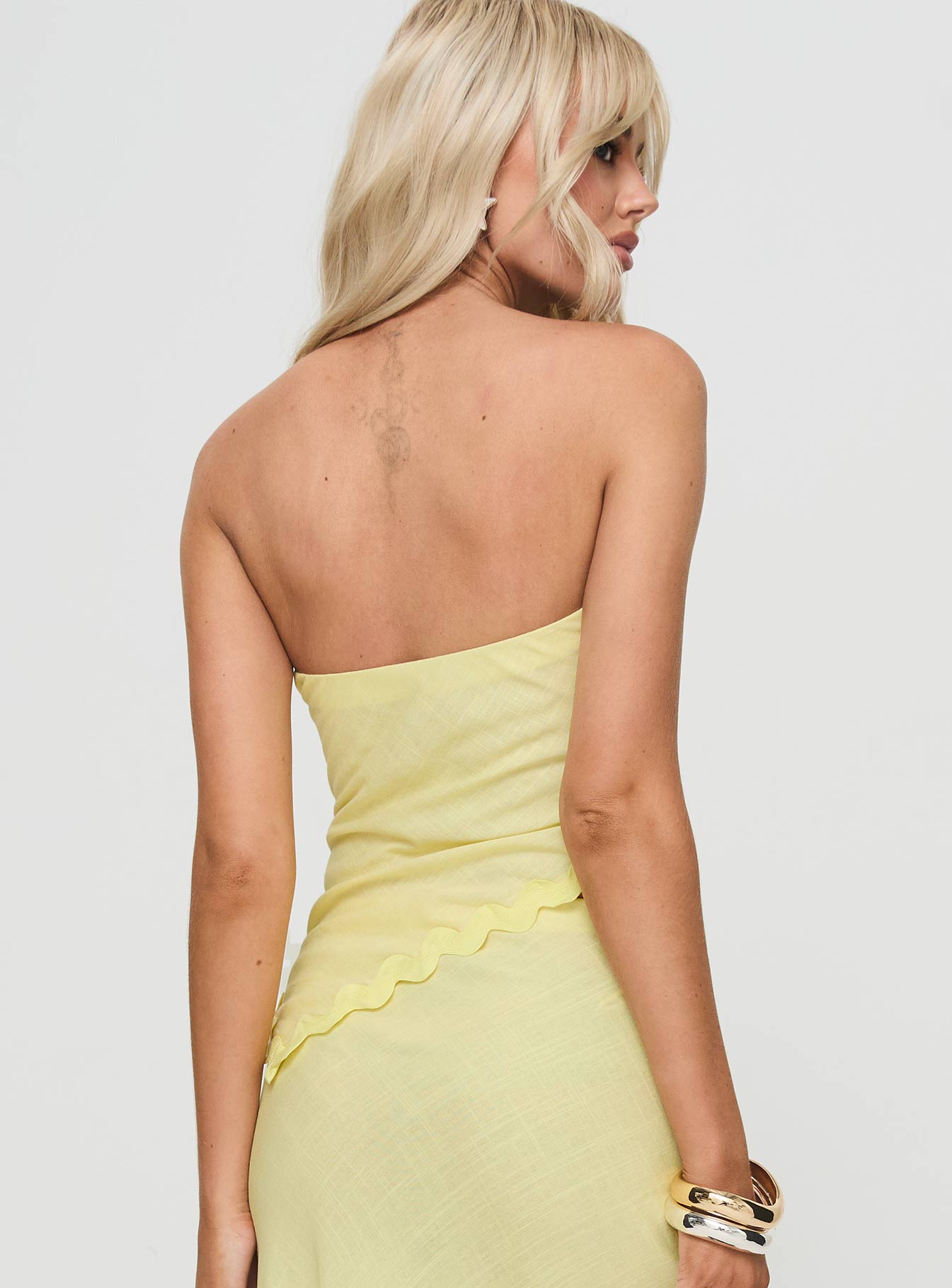 Sunburst Strapless Top Yellow - Image 5