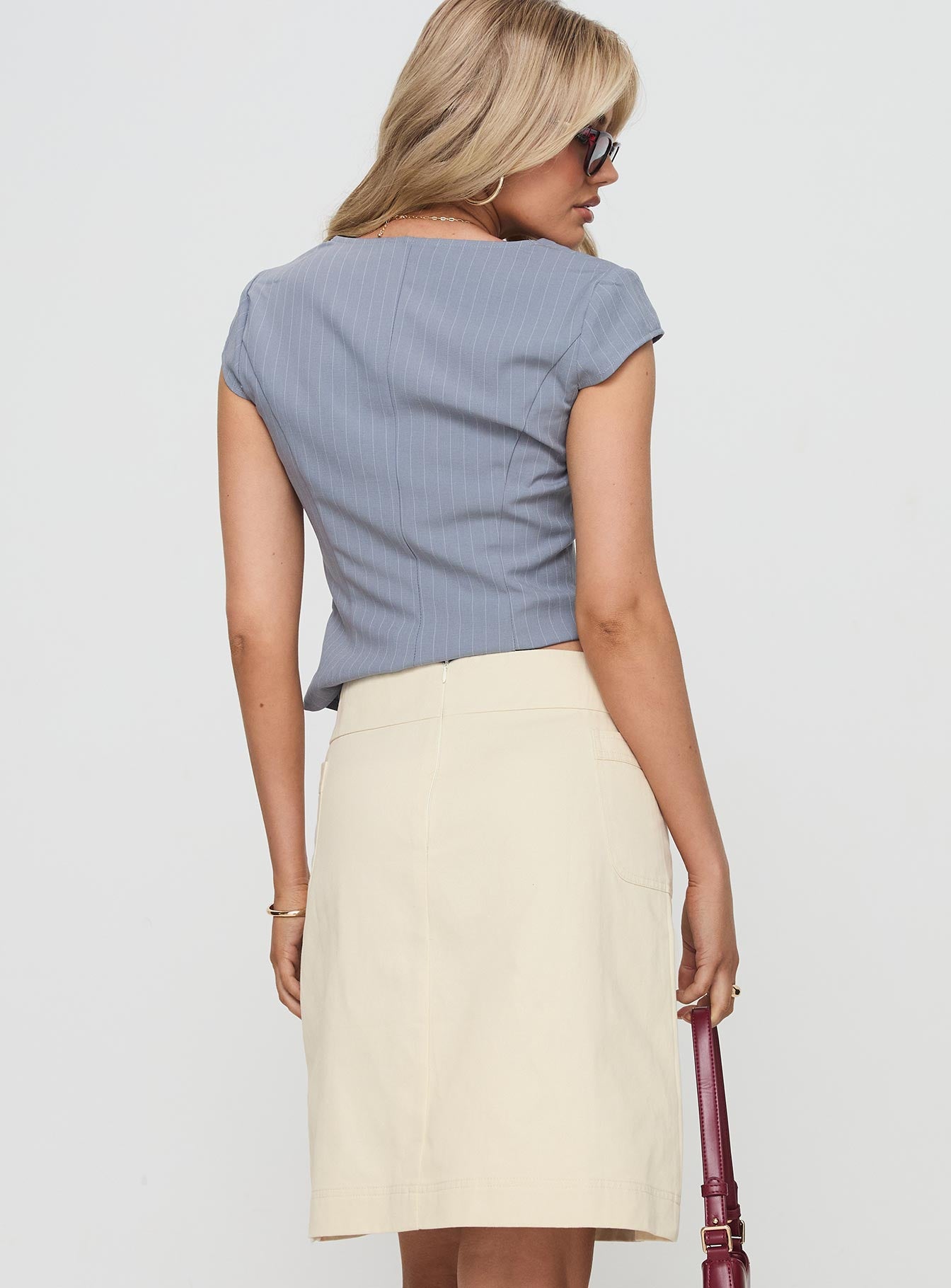 Jillian Midi Skirt Cream - Image 5